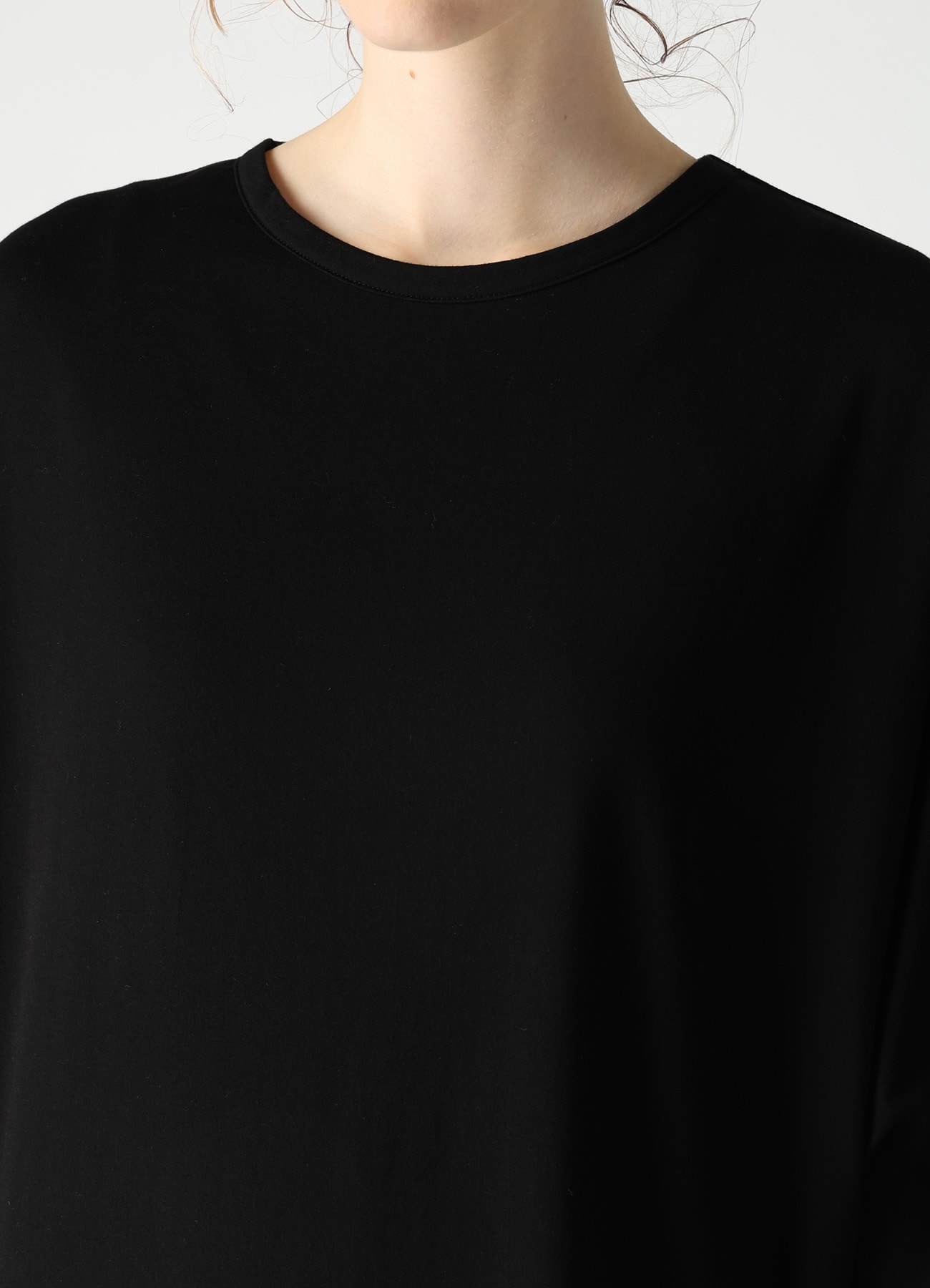 COTTON JERSEY X TA/PE DE CHINE CONBINATION DRESS