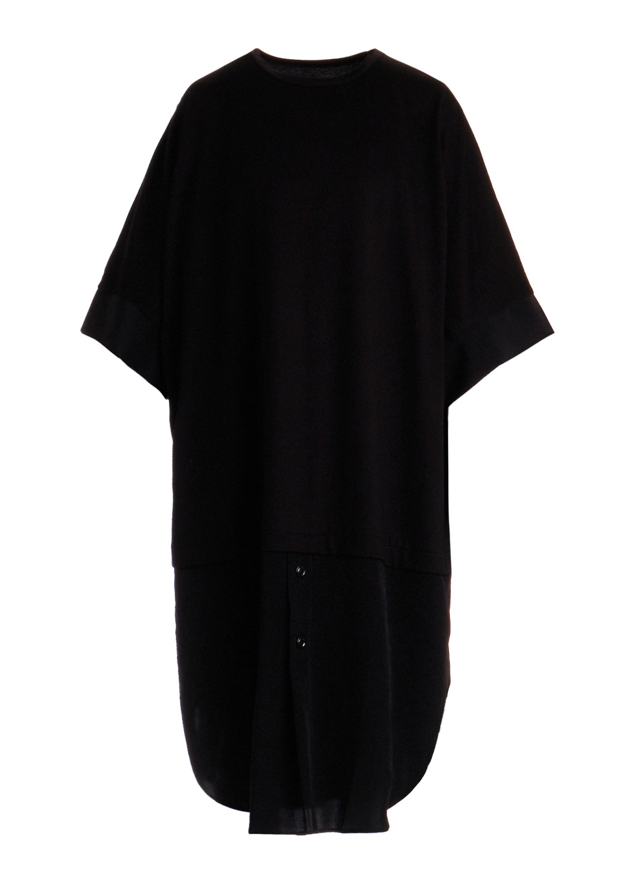 COTTON JERSEY X TA/PE DE CHINE CONBINATION DRESS