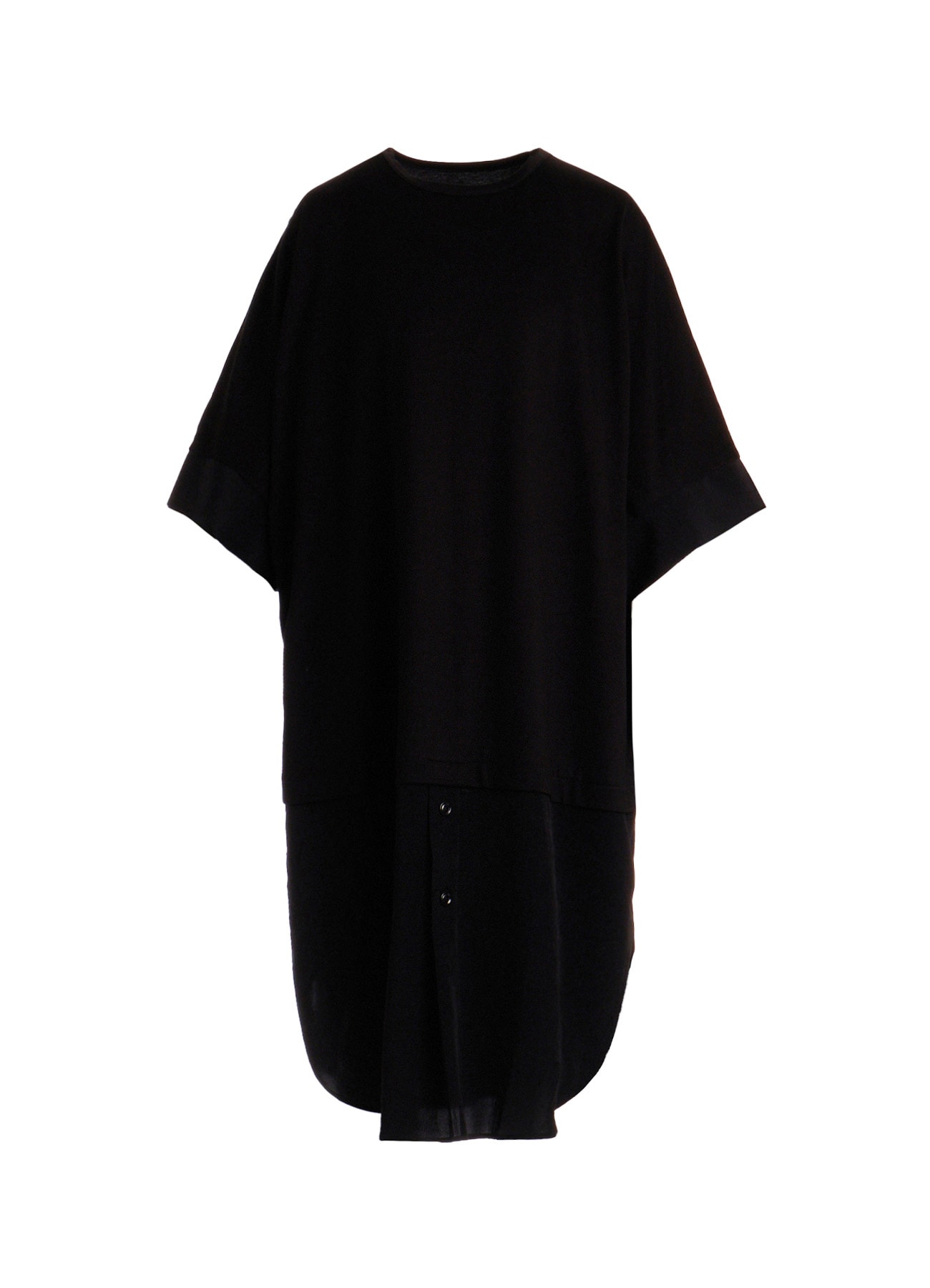COTTON JERSEY X TA/PE DE CHINE CONBINATION DRESS