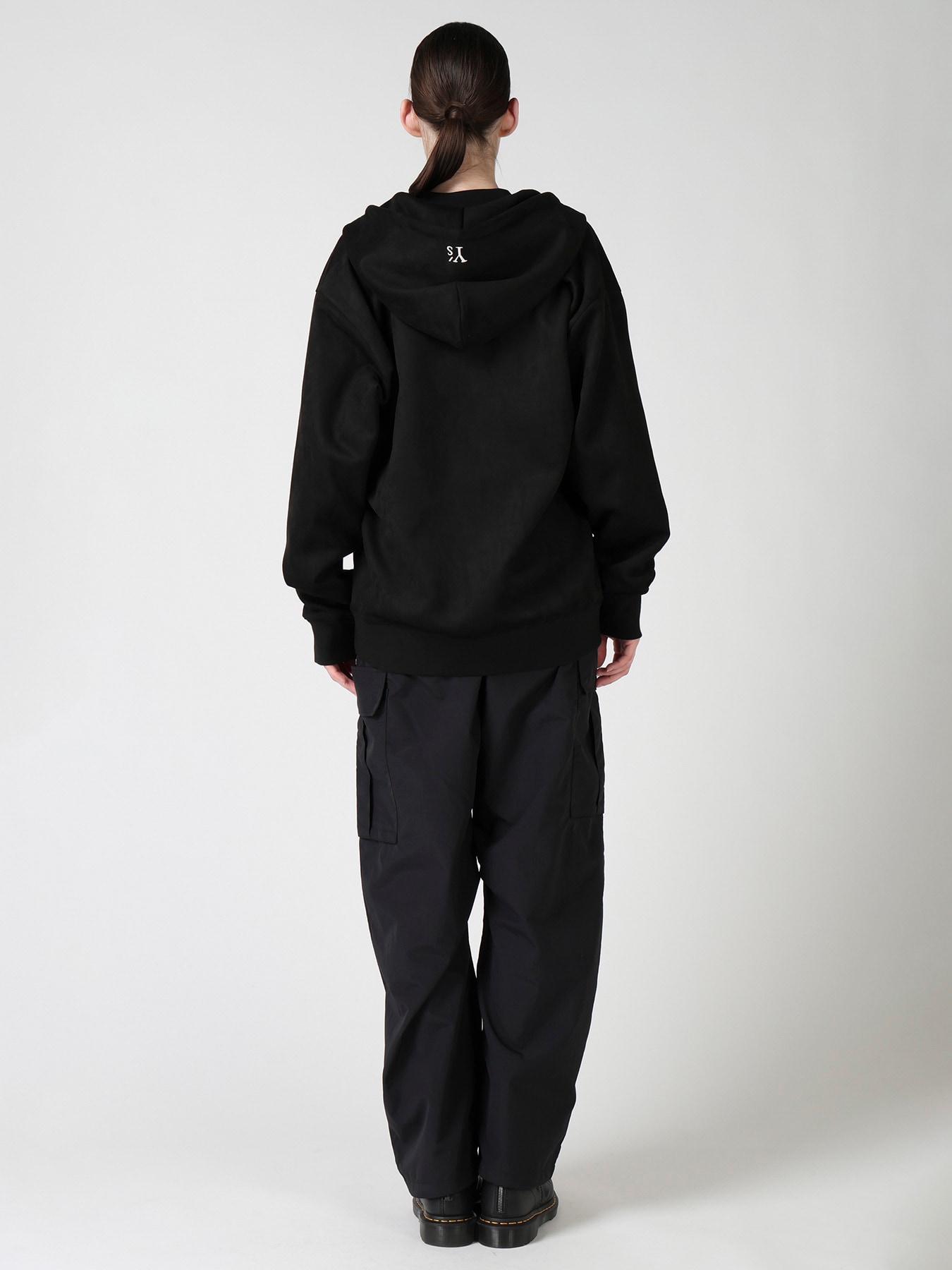 Y's × New Era SUEDE ZIP UP HOODIE