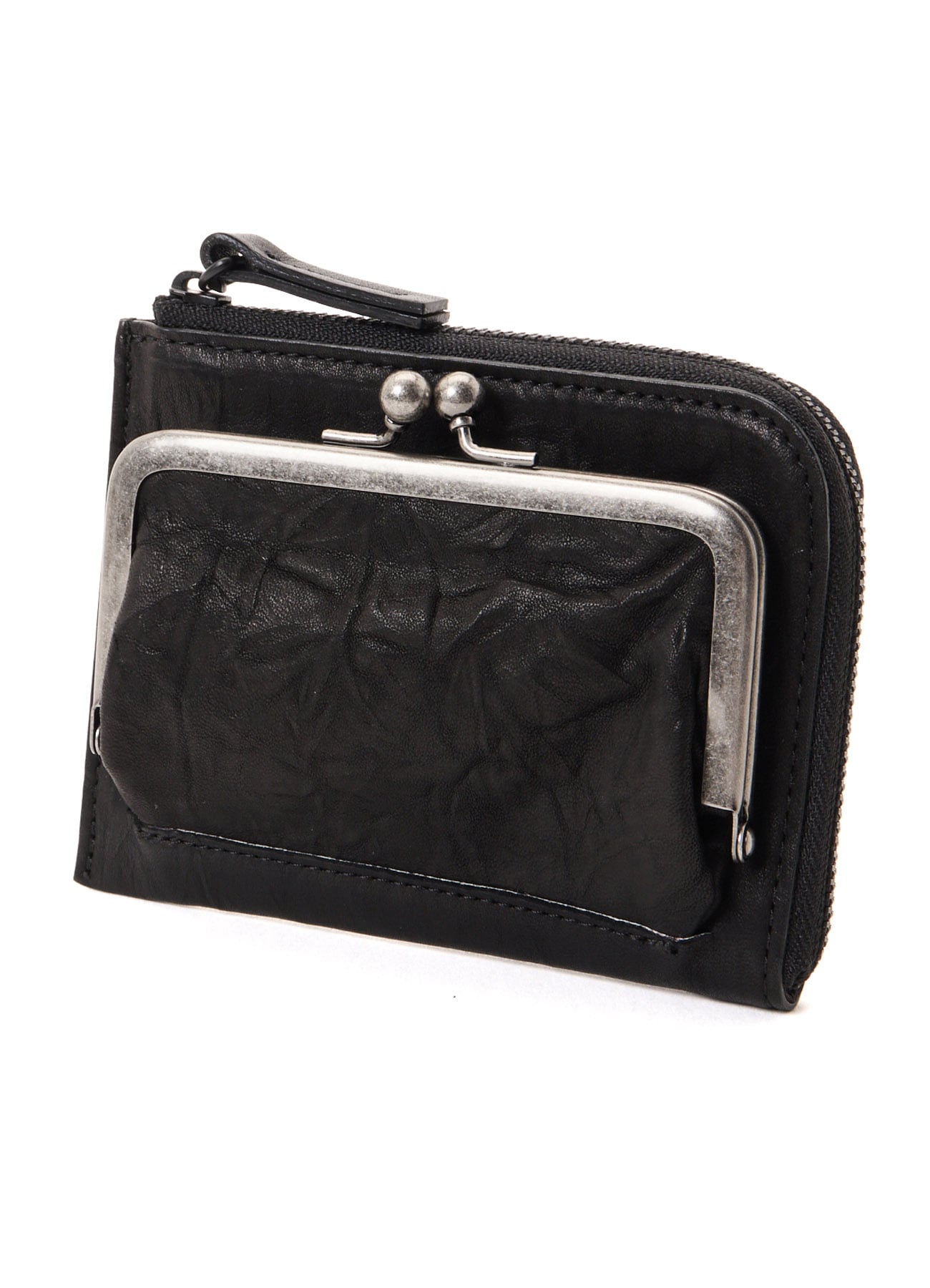 SOFT LEATHER L-SHAPE METAL CLASP WALLET