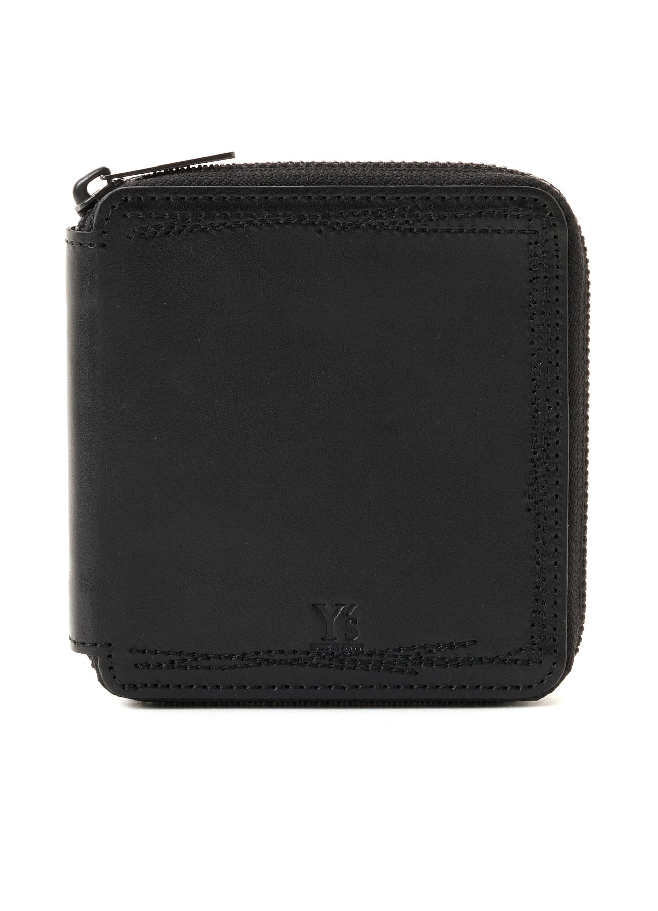 SEMI MATTE LEATHER RANDOM STITCH TRI-FOLD WALLET