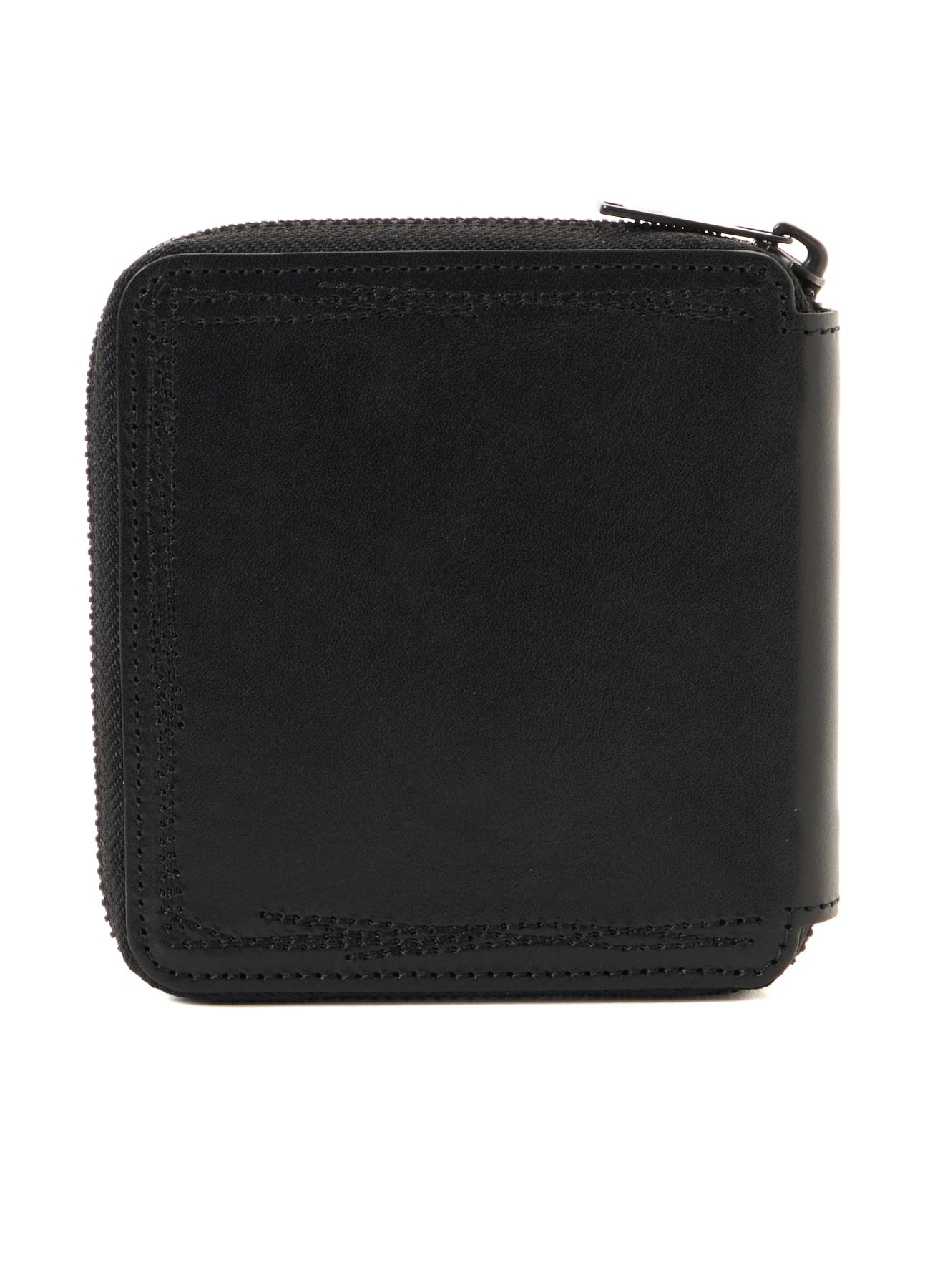 SEMI MATTE LEATHER RANDOM STITCH TRI-FOLD WALLET