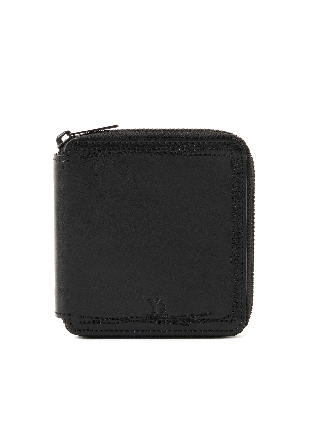 SEMI MATTE LEATHER RANDOM STITCH TRI-FOLD WALLET