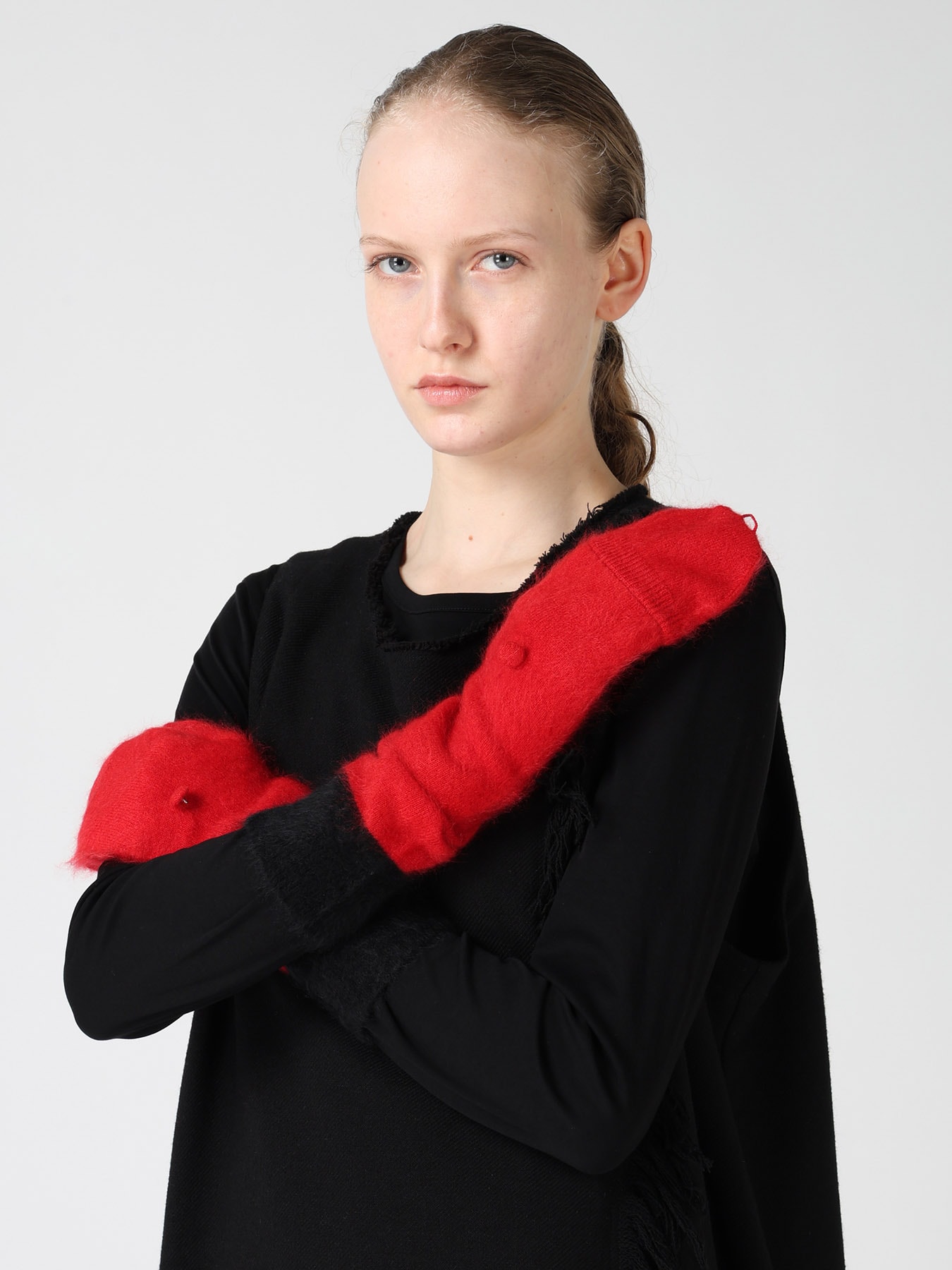 CASHMERE COLOR BLOCKING ARM WARMER