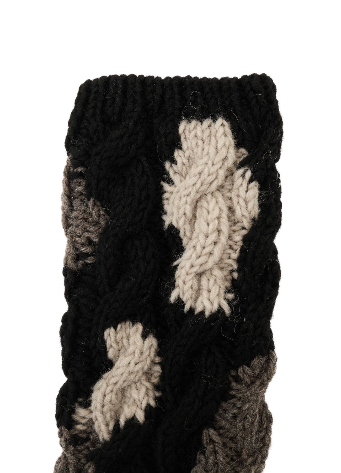 ANIMAL PATTERN HAND-KNIT ARM WARMER