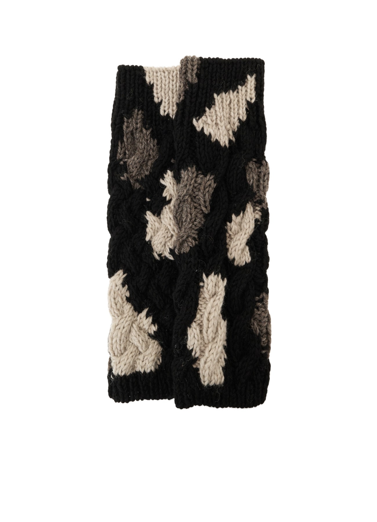 ANIMAL PATTERN HAND-KNIT ARM WARMER