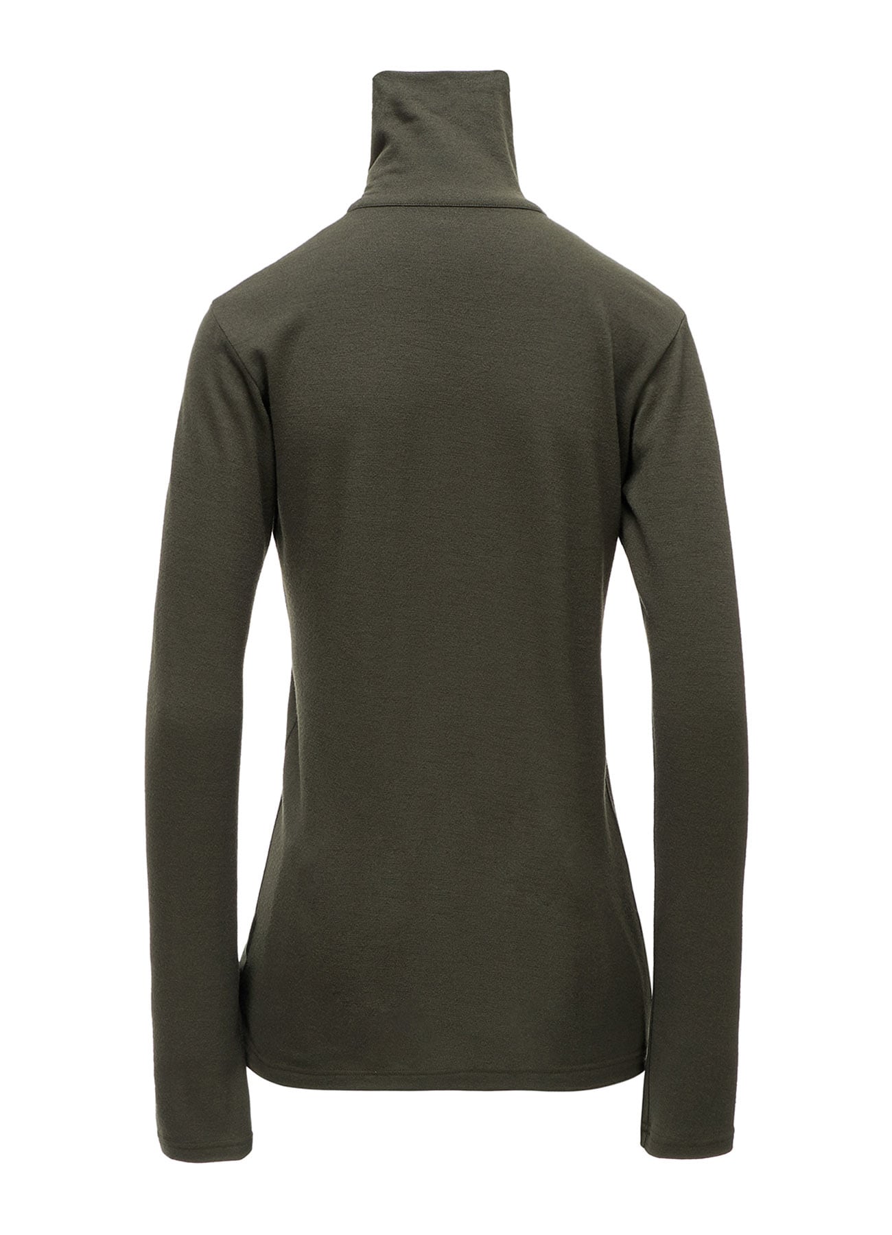 WOOL MILLED WASHABLE JERSEY HIGH NECK PULLOVER