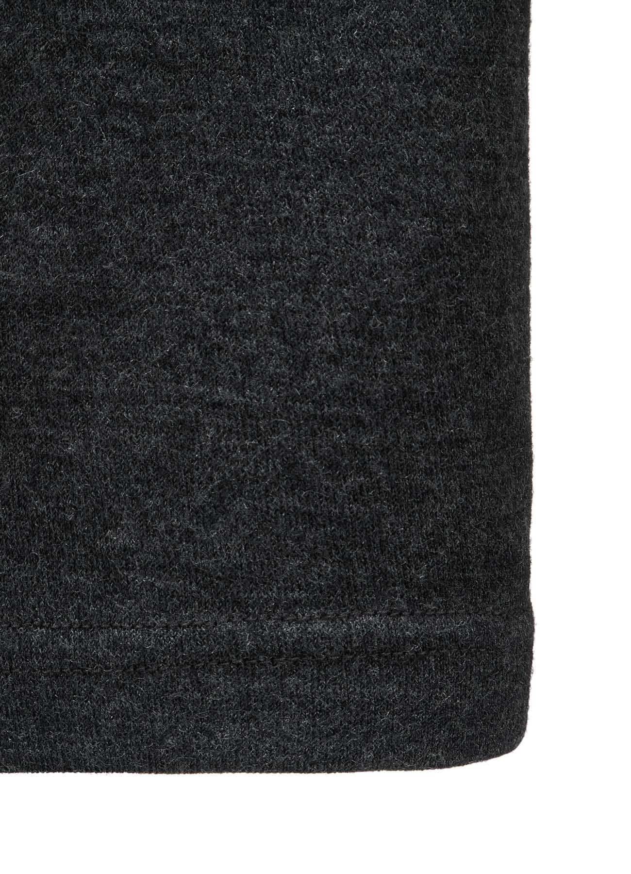 WOOL MILLED WASHABLE JERSEY HIGH NECK PULLOVER