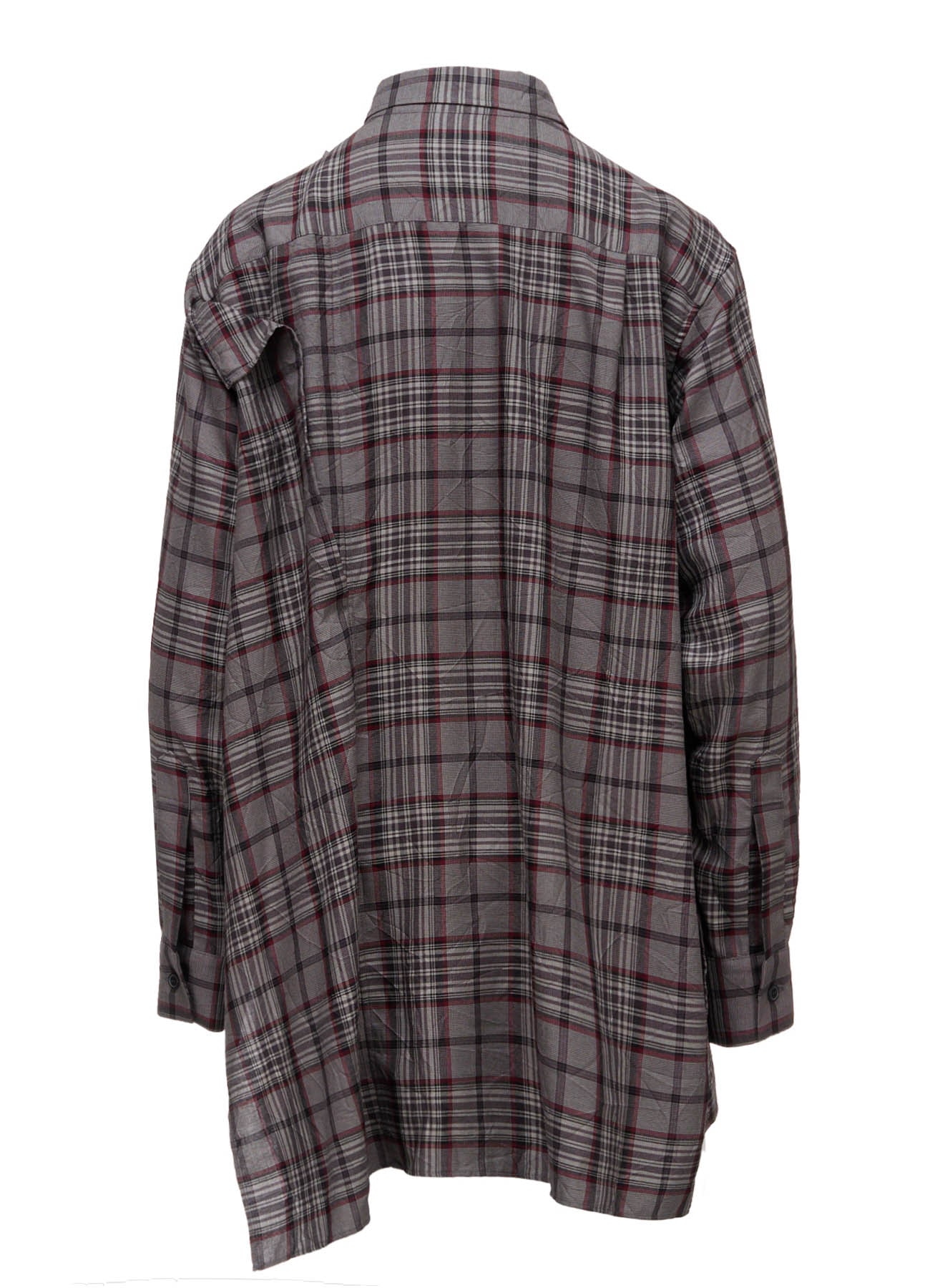 PLAID WASHER DOUBLE CLOTH BLOUSE