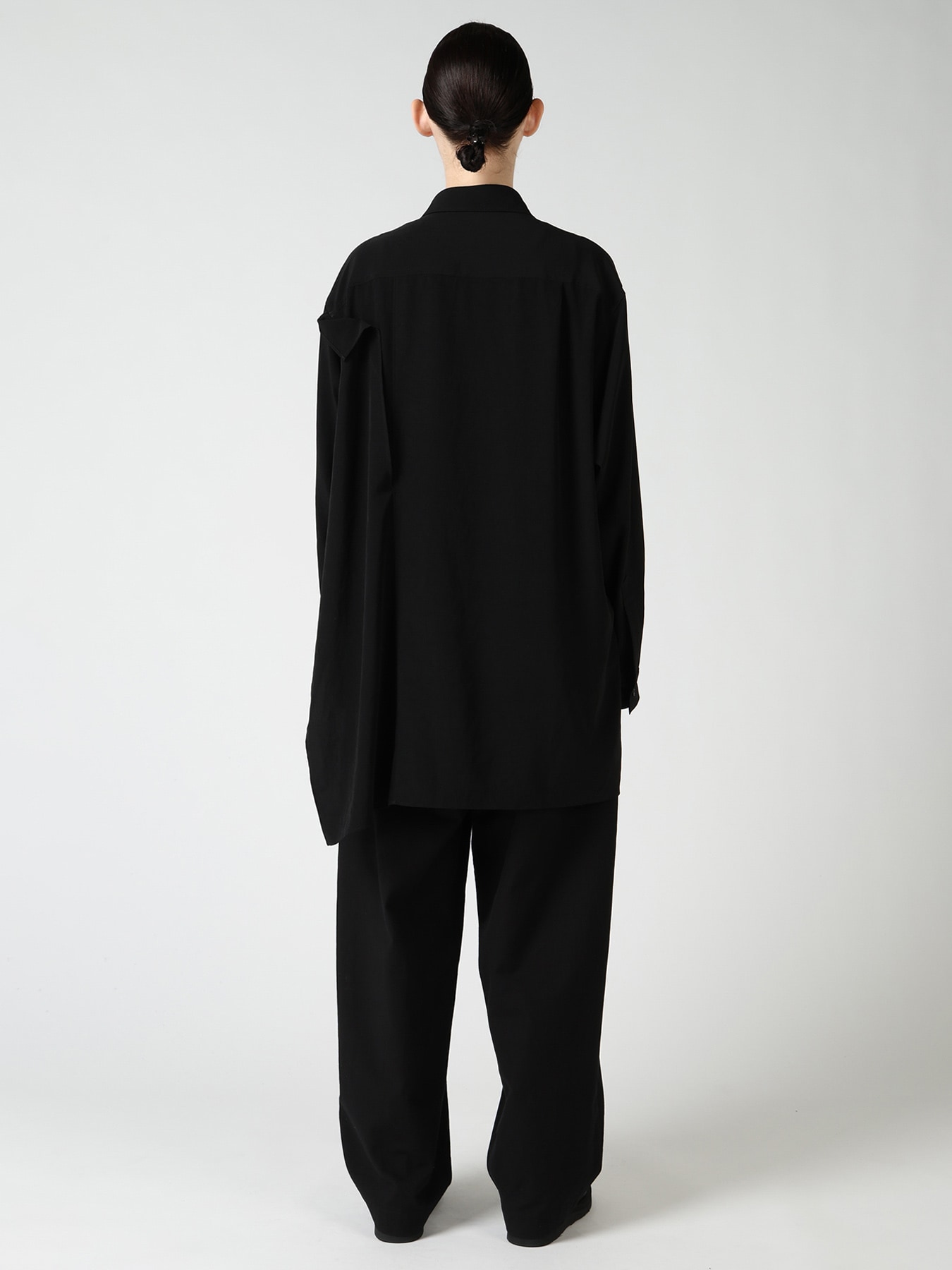 TA/PE CREPE DE CHINE FRONT DOUBLE CLOTH BLOUSE