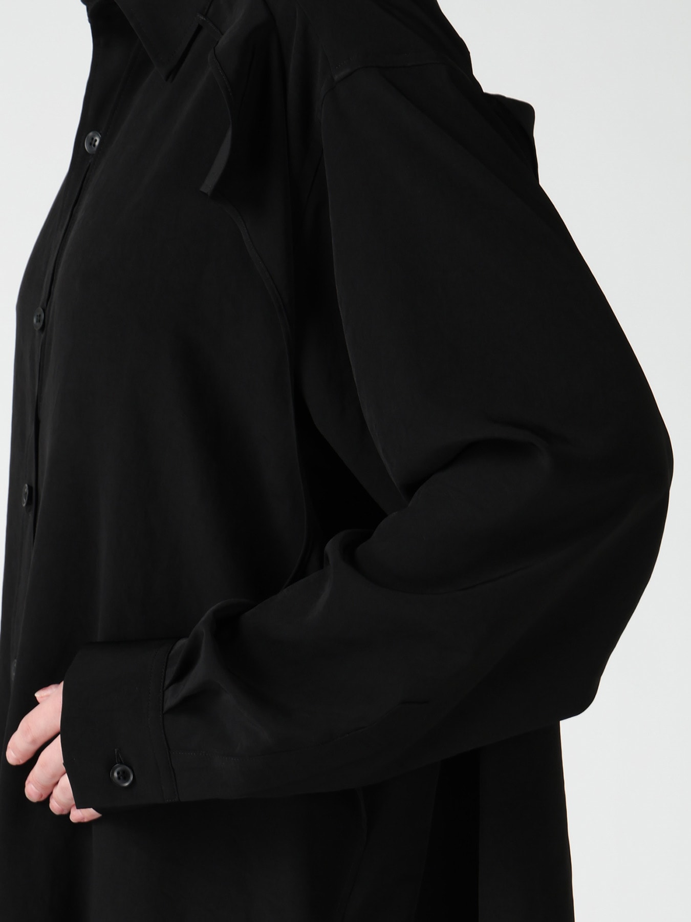TA/PE CREPE DE CHINE FRONT DOUBLE CLOTH BLOUSE