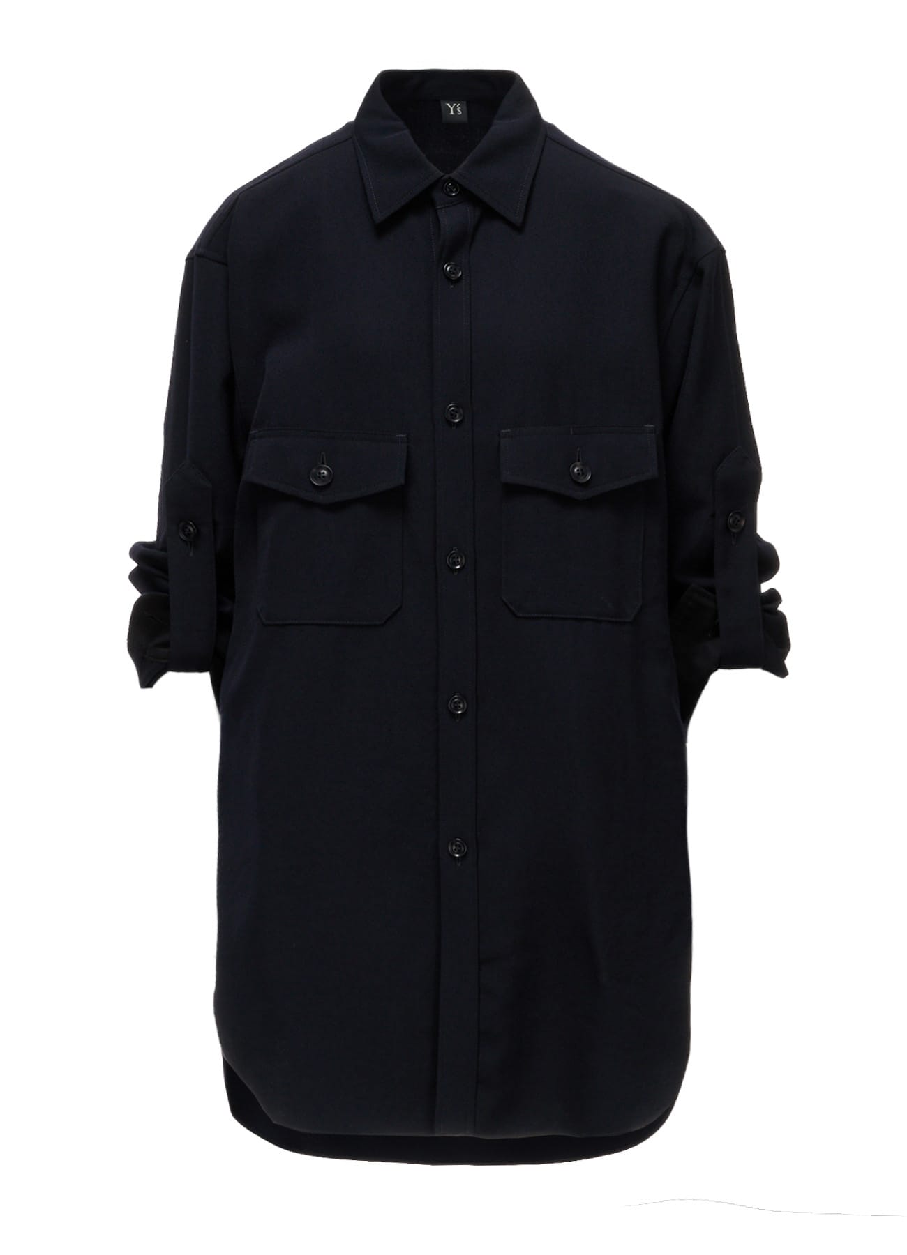 WOOL GABARDINE MILITARY SHIRT