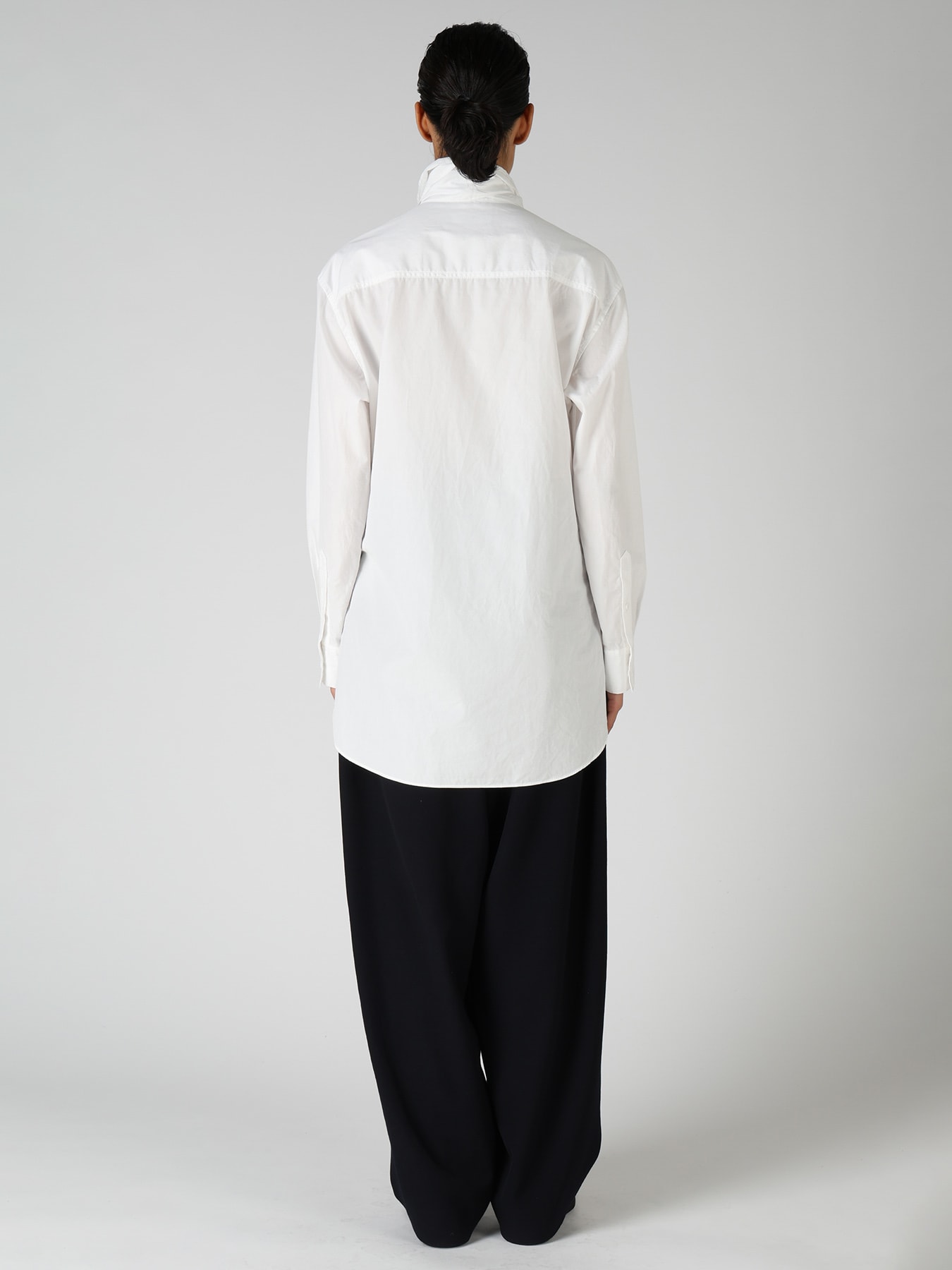 100/2 COTTON BROAD BOW COLLAR SHIRT