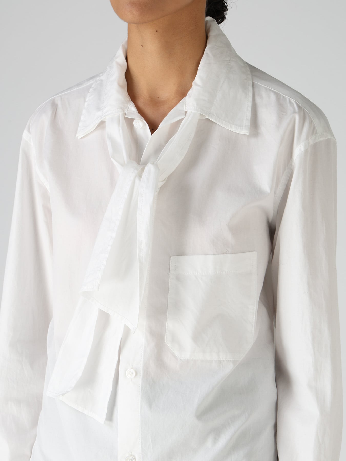 100/2 COTTON BROAD BOW COLLAR SHIRT