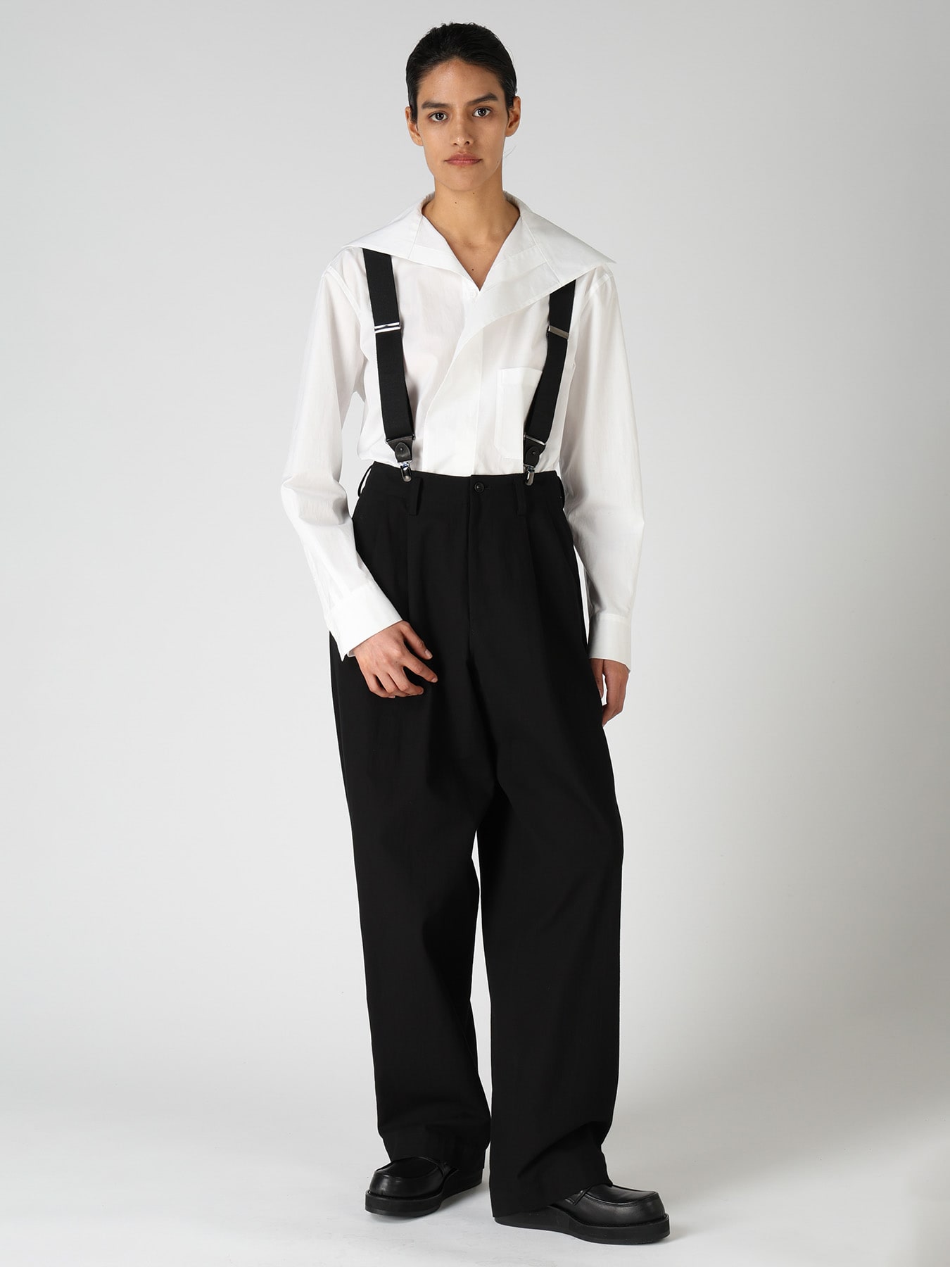 100/2 COTTON BROAD SAILOR COLLAR SHIRT