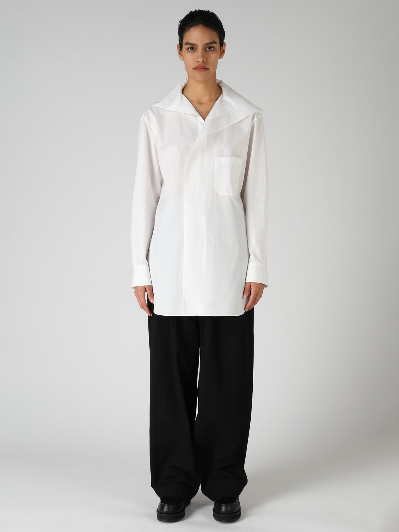 100/2 COTTON BROAD SAILOR COLLAR SHIRT