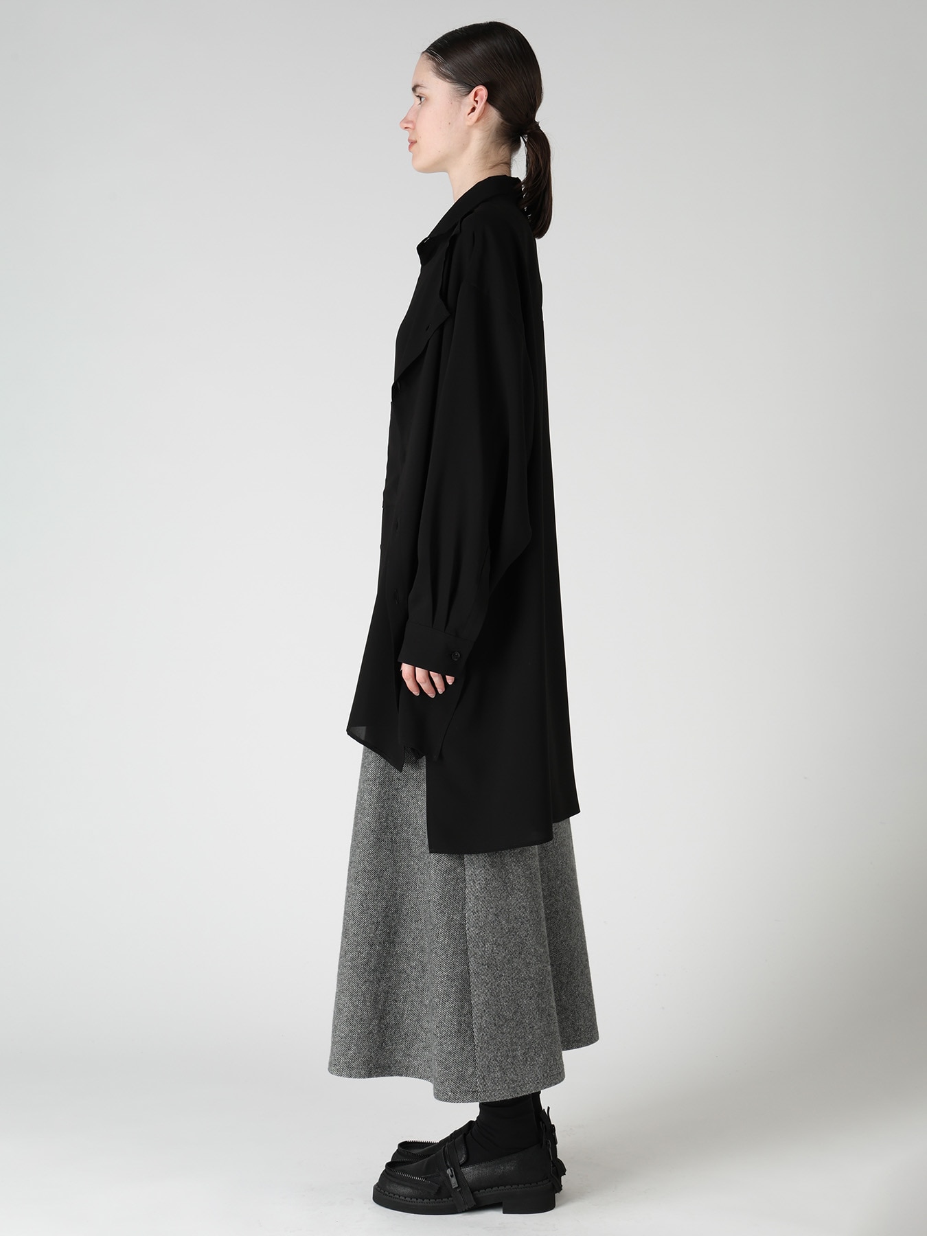 TA/PE GEORGETTE DOUBLE-LAYER BLOUSE