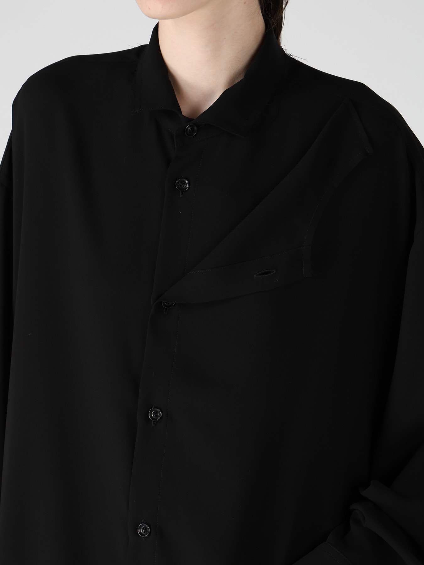 TA/PE GEORGETTE DOUBLE-LAYER BLOUSE