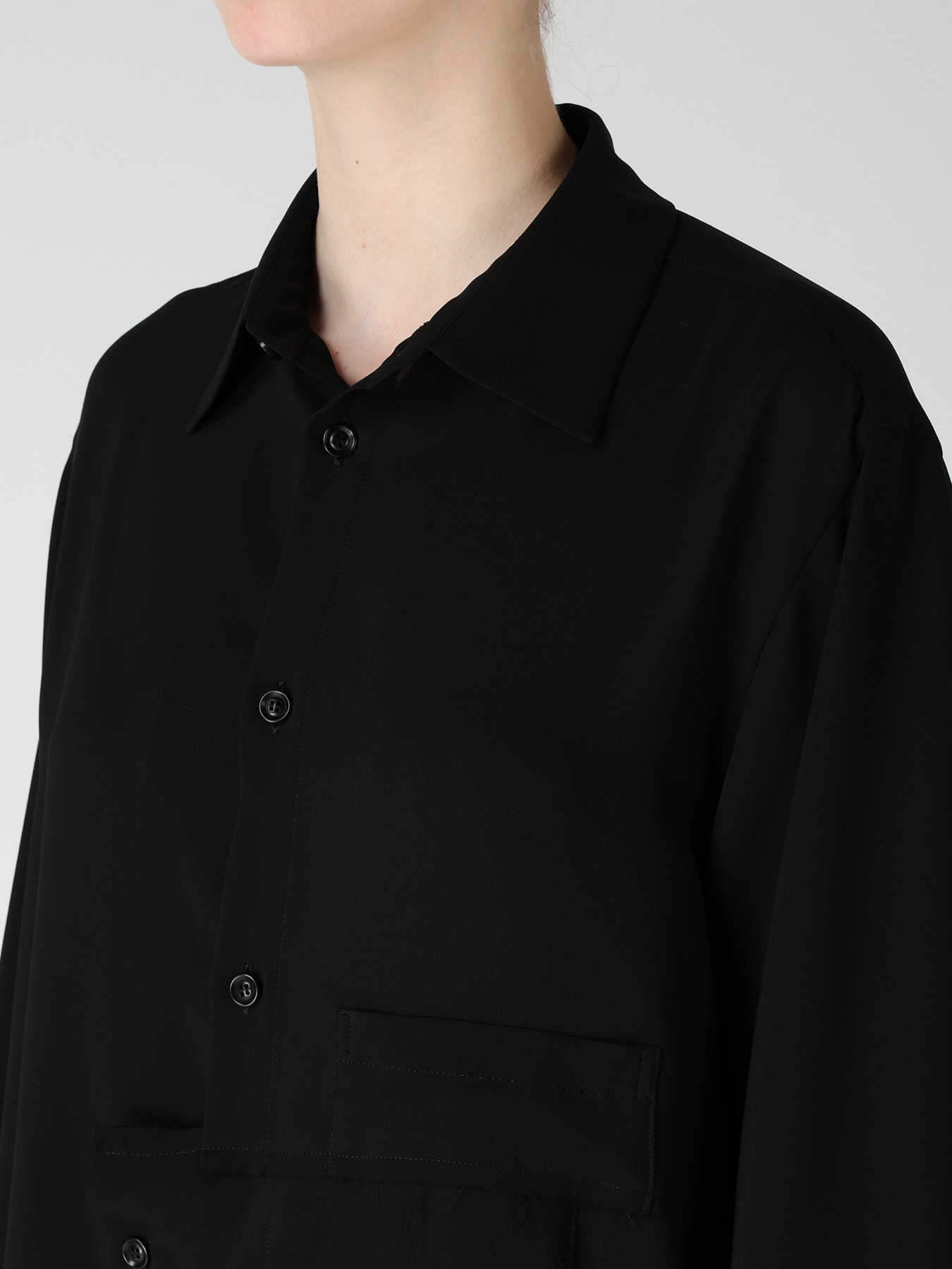 TA/PE GEORGETTE SHIFTED PANEL BLOUSE