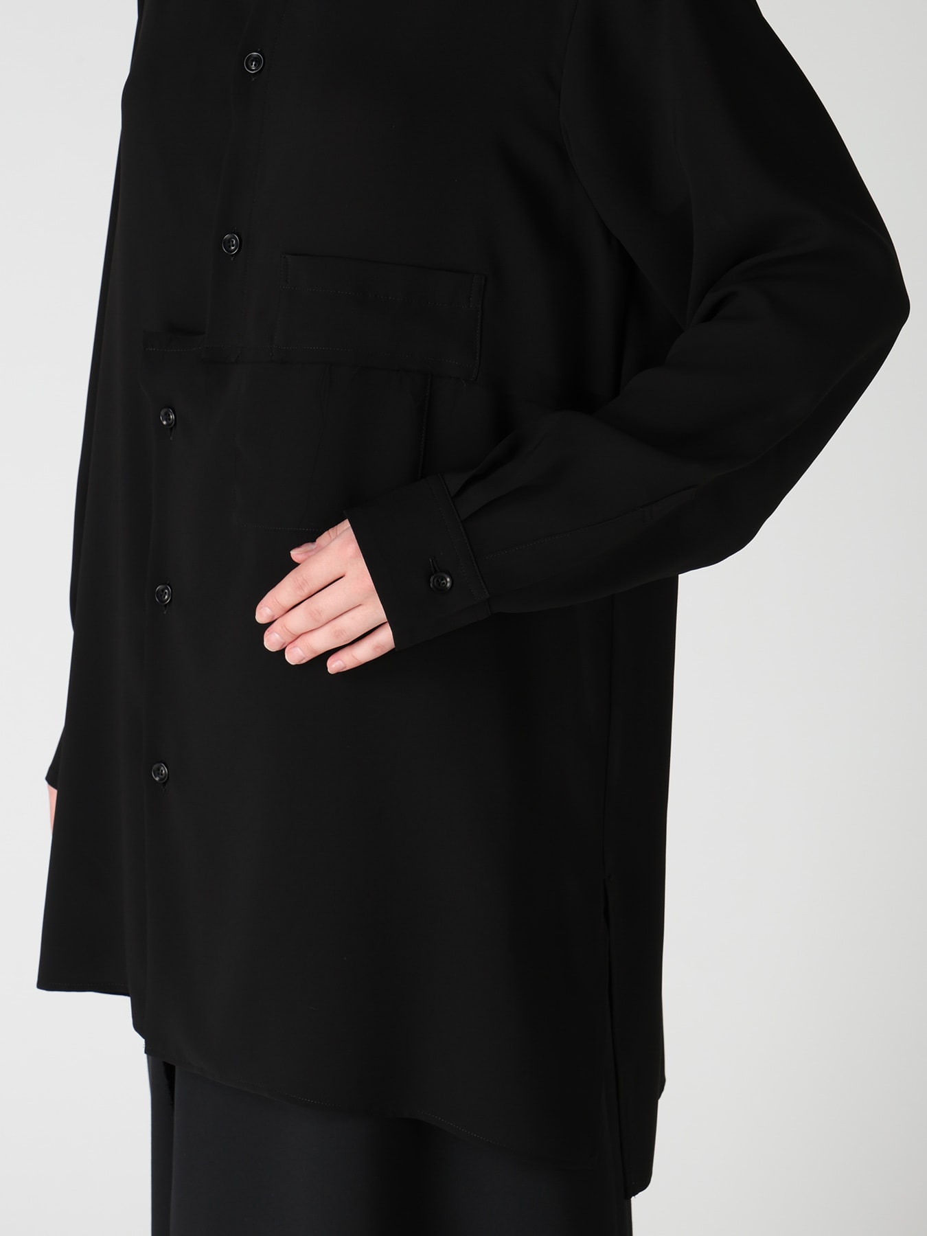 TA/PE GEORGETTE SHIFTED PANEL BLOUSE