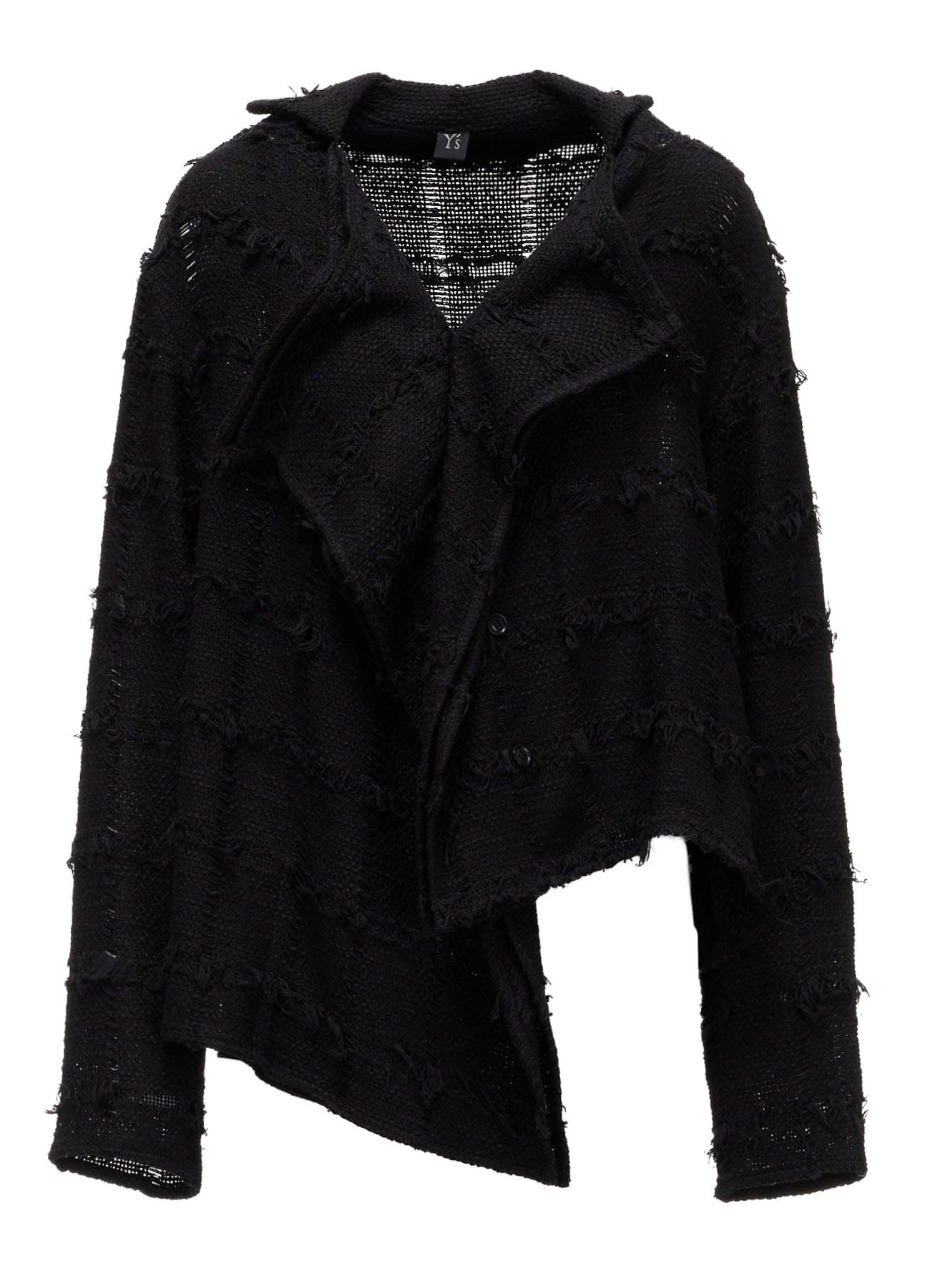 PLAID TWEED DRAPE BLOUSE