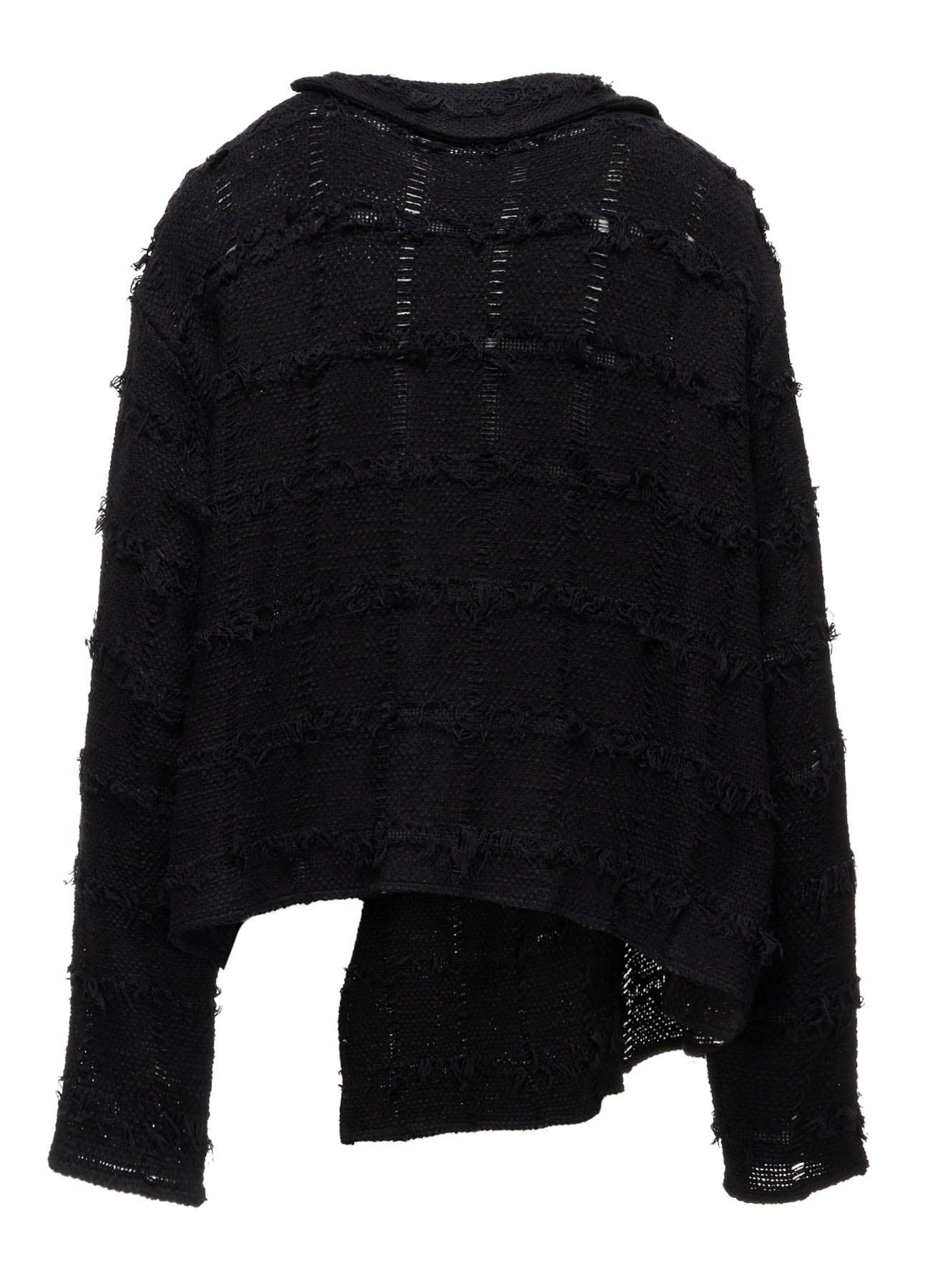 PLAID TWEED DRAPE BLOUSE