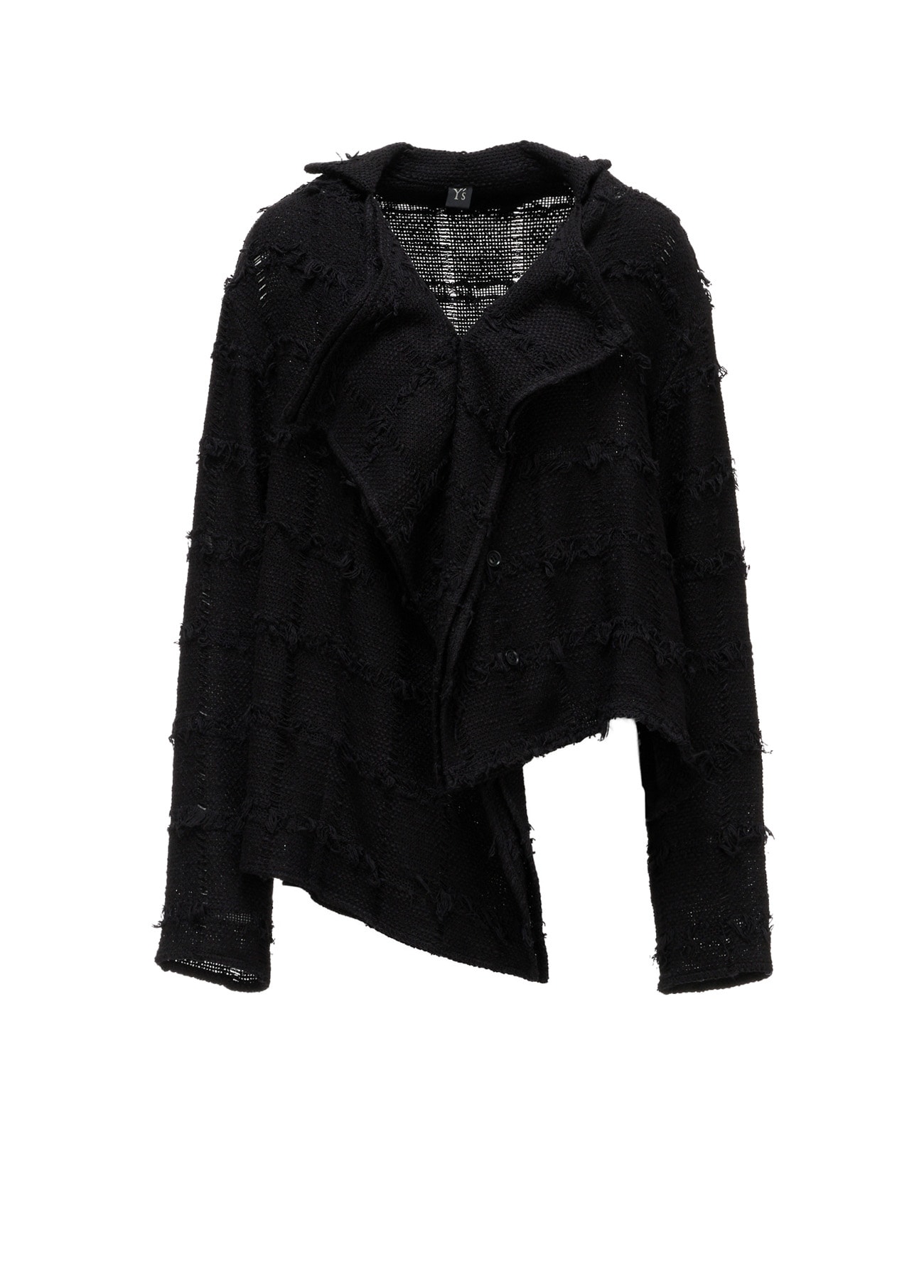 PLAID TWEED DRAPE BLOUSE