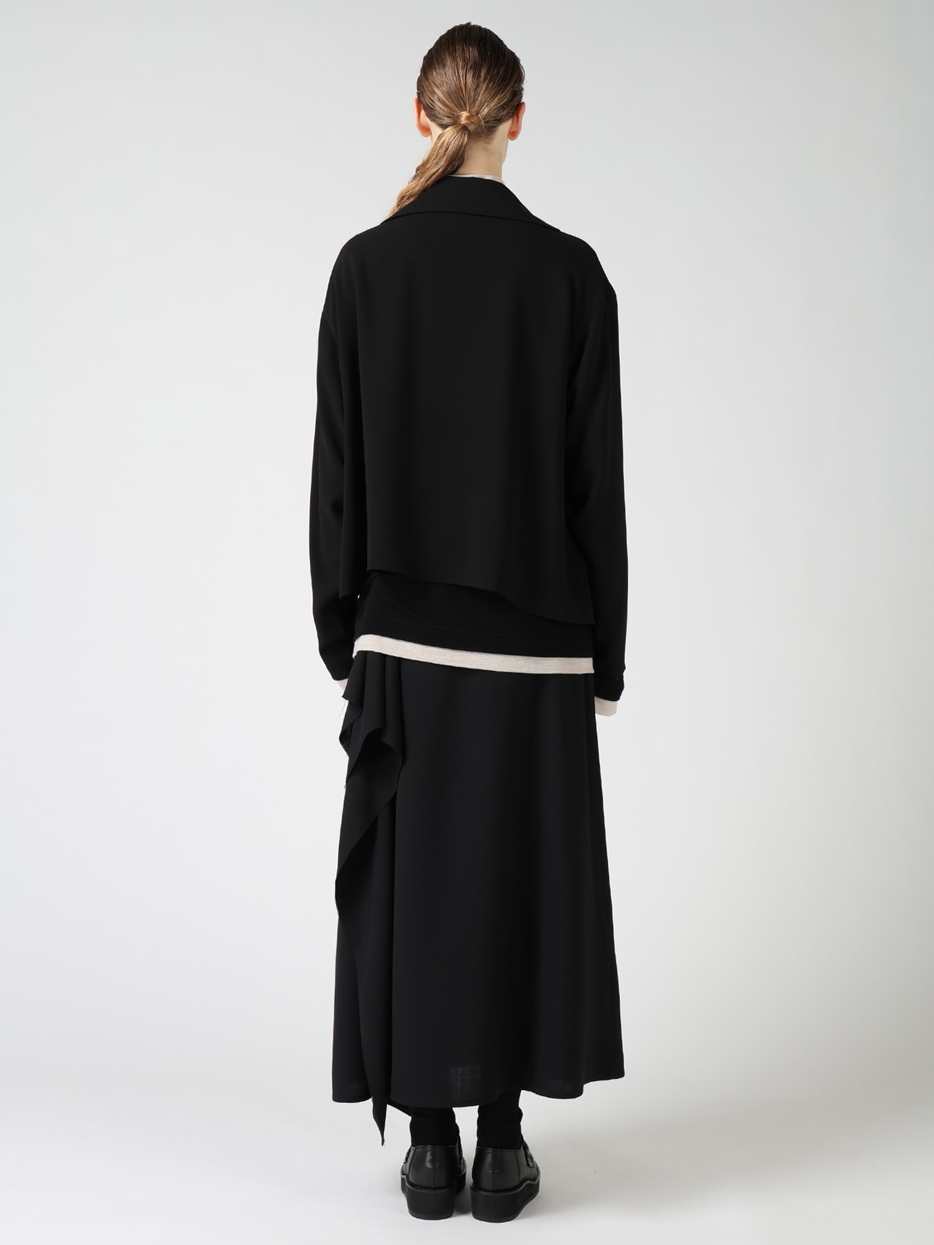TA/PE GEORGETTE DRAPE BLOUSE