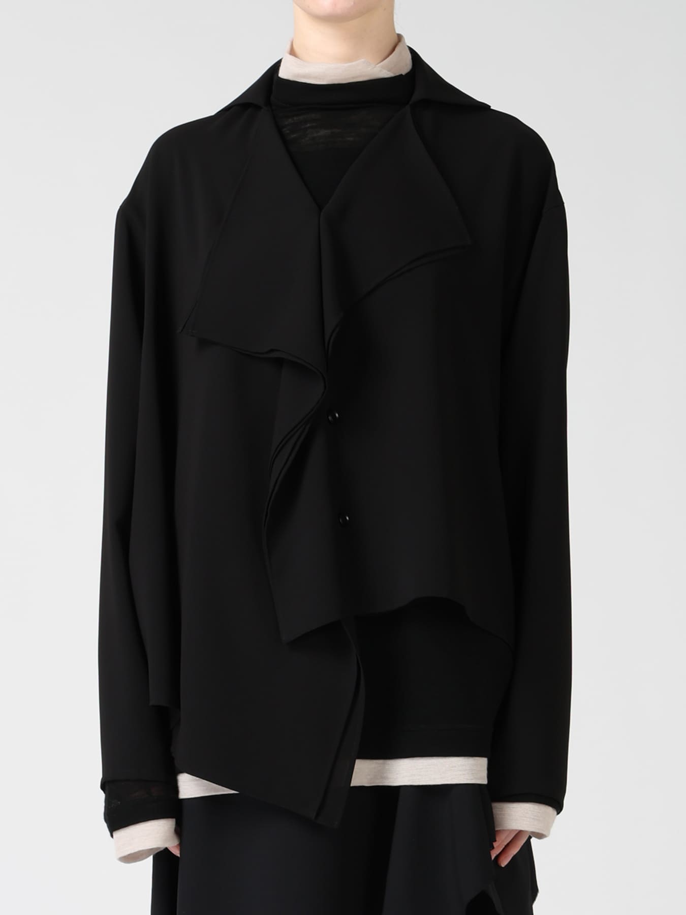 TA/PE GEORGETTE DRAPE BLOUSE