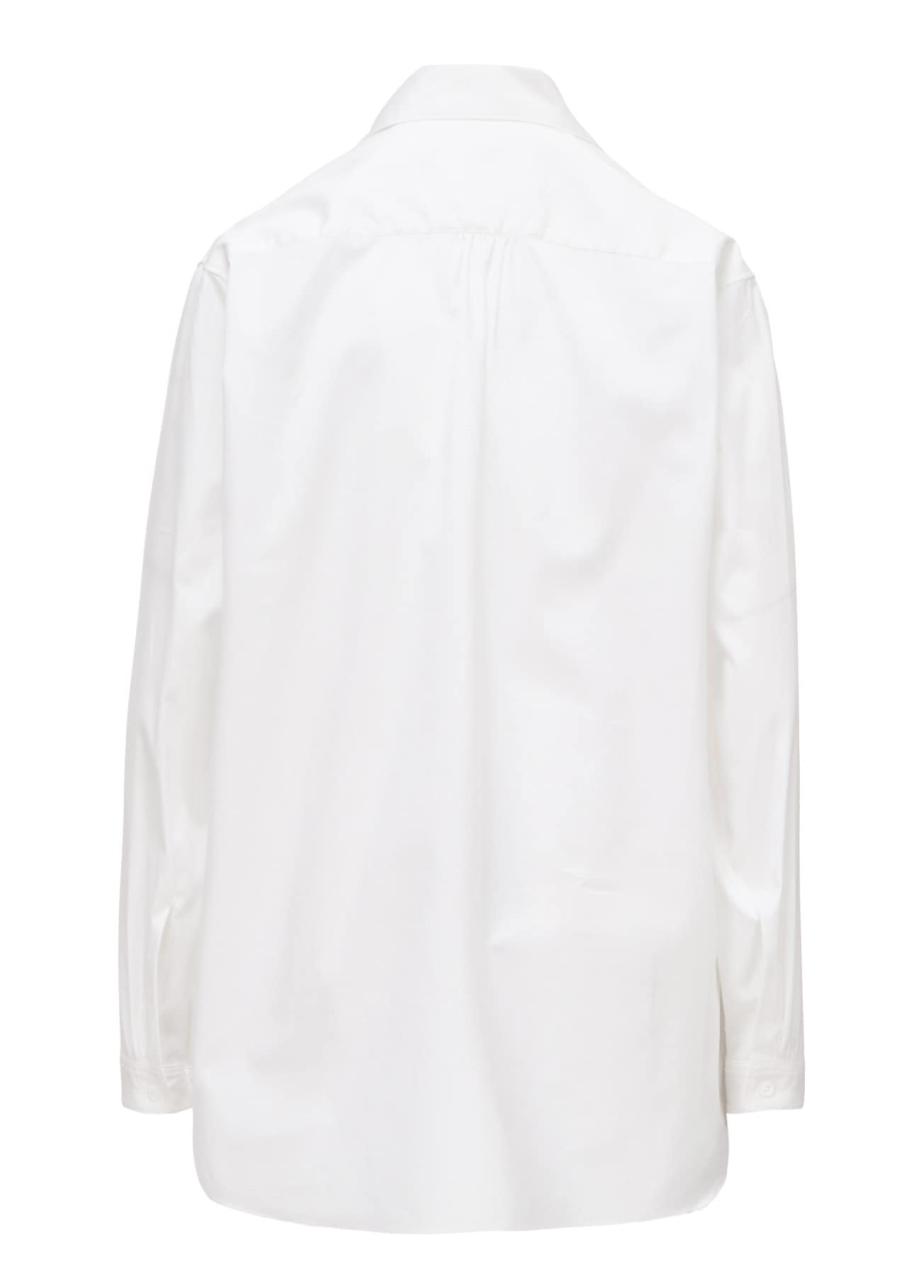 100/2 COTTON BROAD DOUBLE-FRONT GATHERED BLOUSE