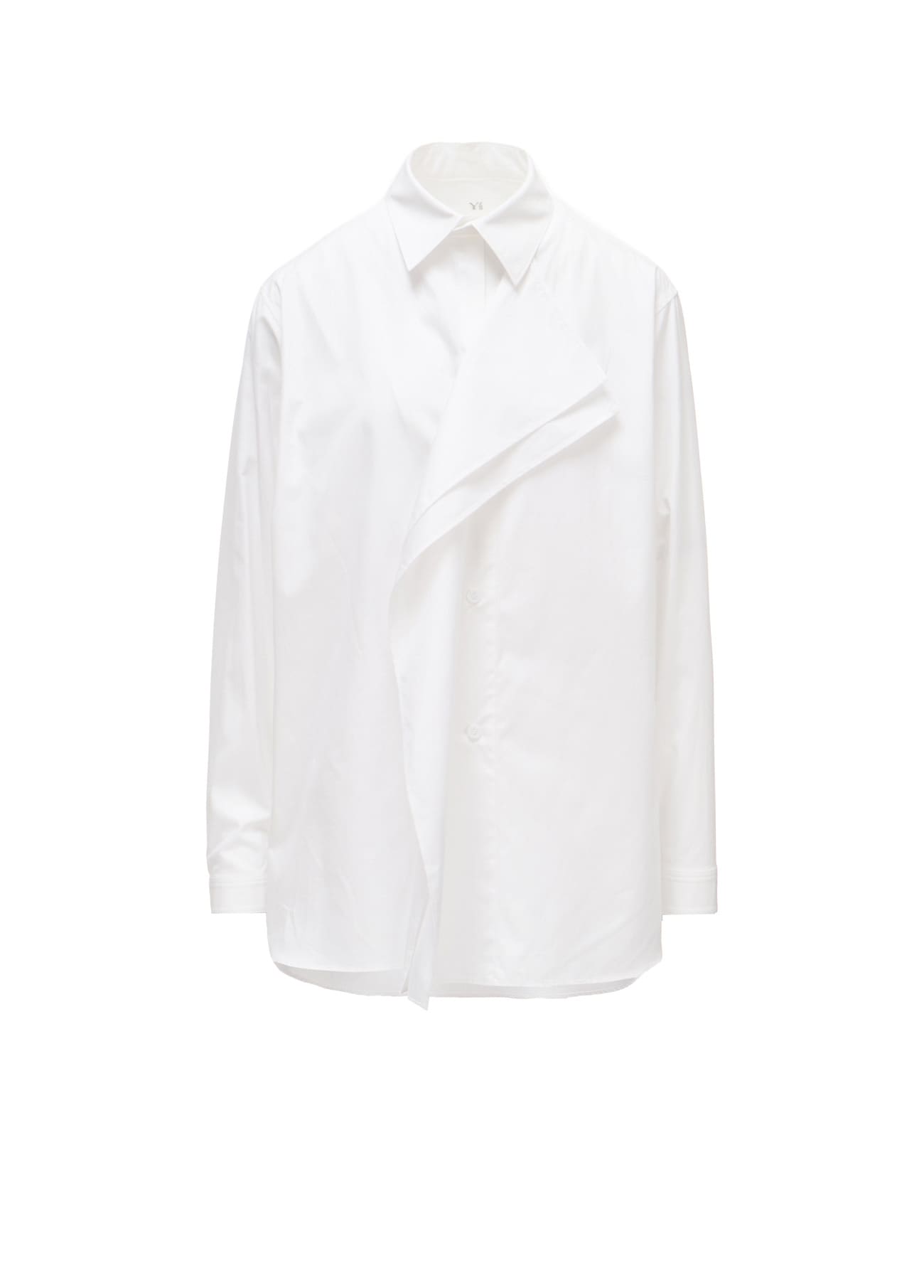 100/2 COTTON BROAD DOUBLE-FRONT GATHERED BLOUSE
