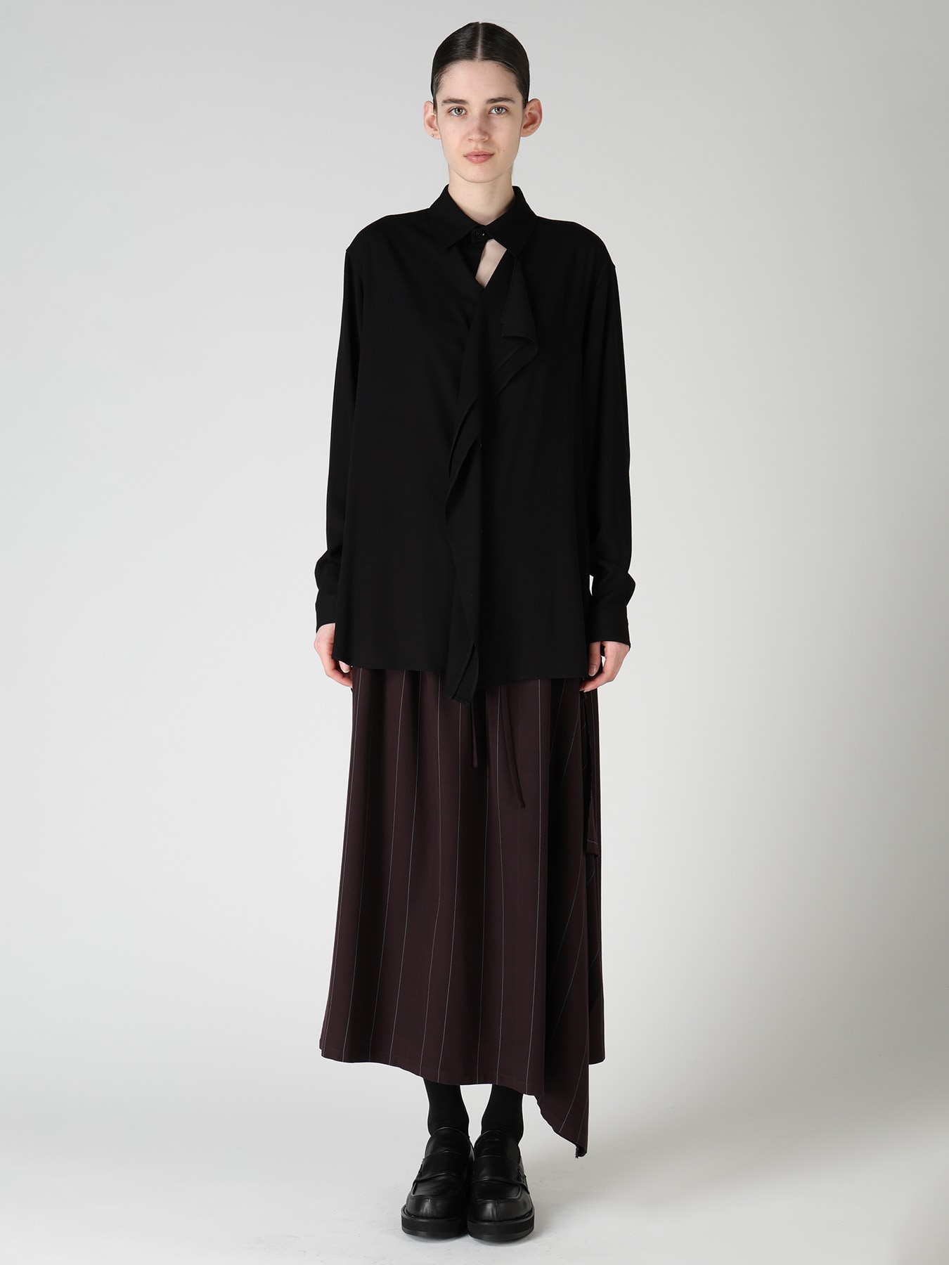 VISCOSE/TRIACETATE BLEND LEFT FRONT CLOTH BLOUSE