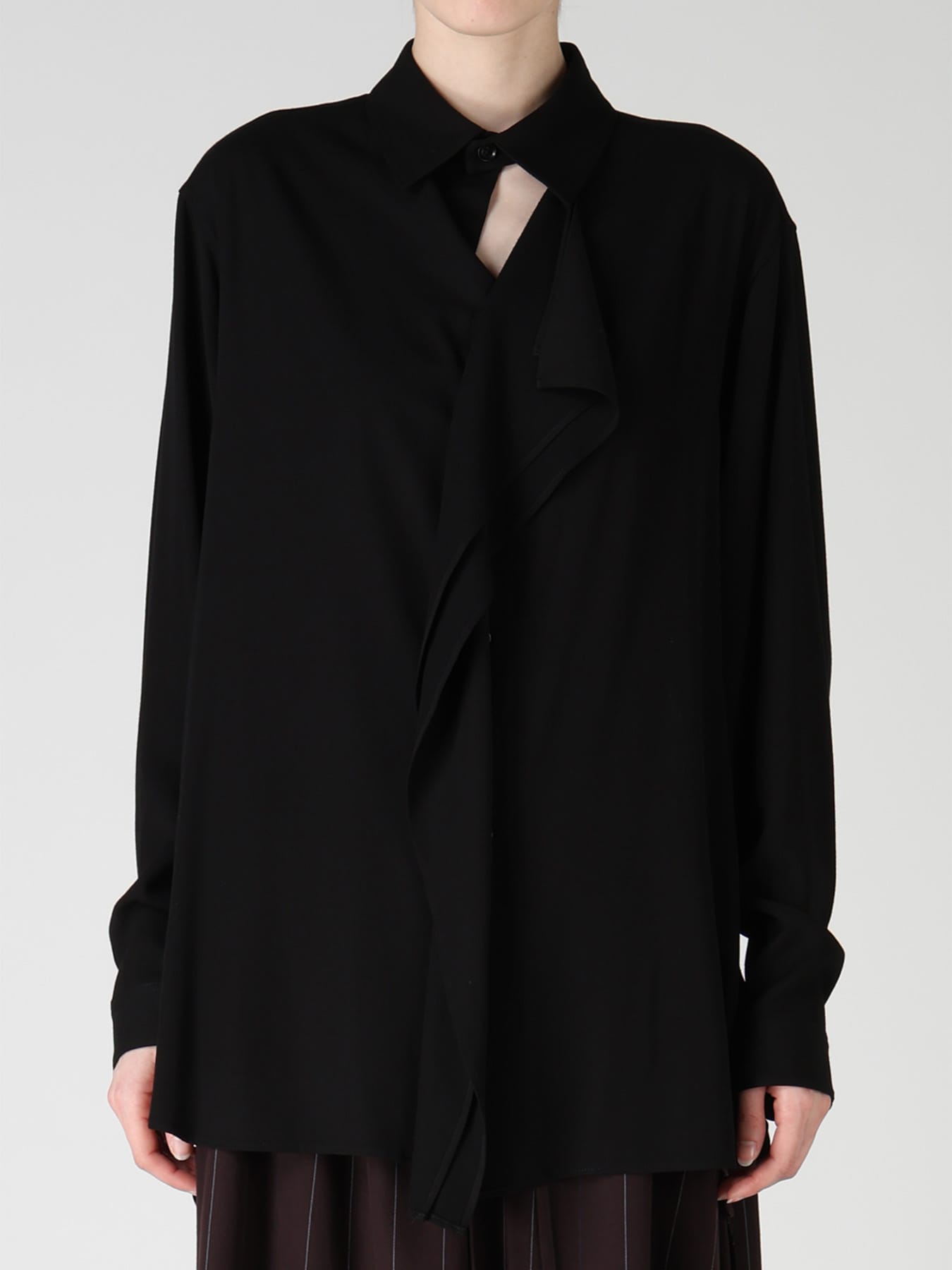 VISCOSE/TRIACETATE BLEND LEFT FRONT CLOTH BLOUSE