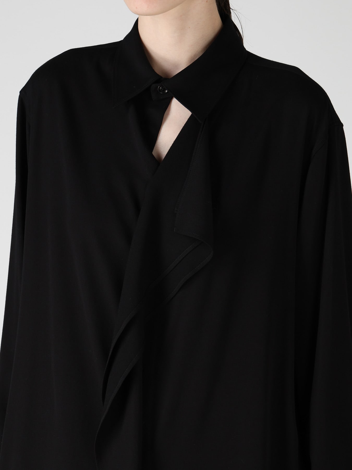 VISCOSE/TRIACETATE BLEND LEFT FRONT CLOTH BLOUSE