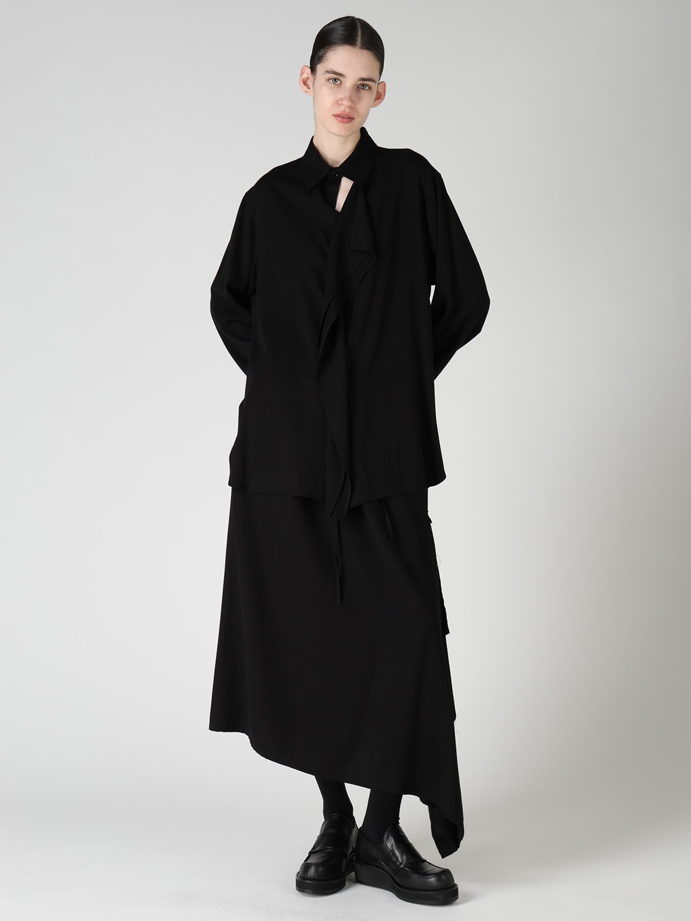 VISCOSE/TRIACETATE BLEND LEFT FRONT CLOTH BLOUSE