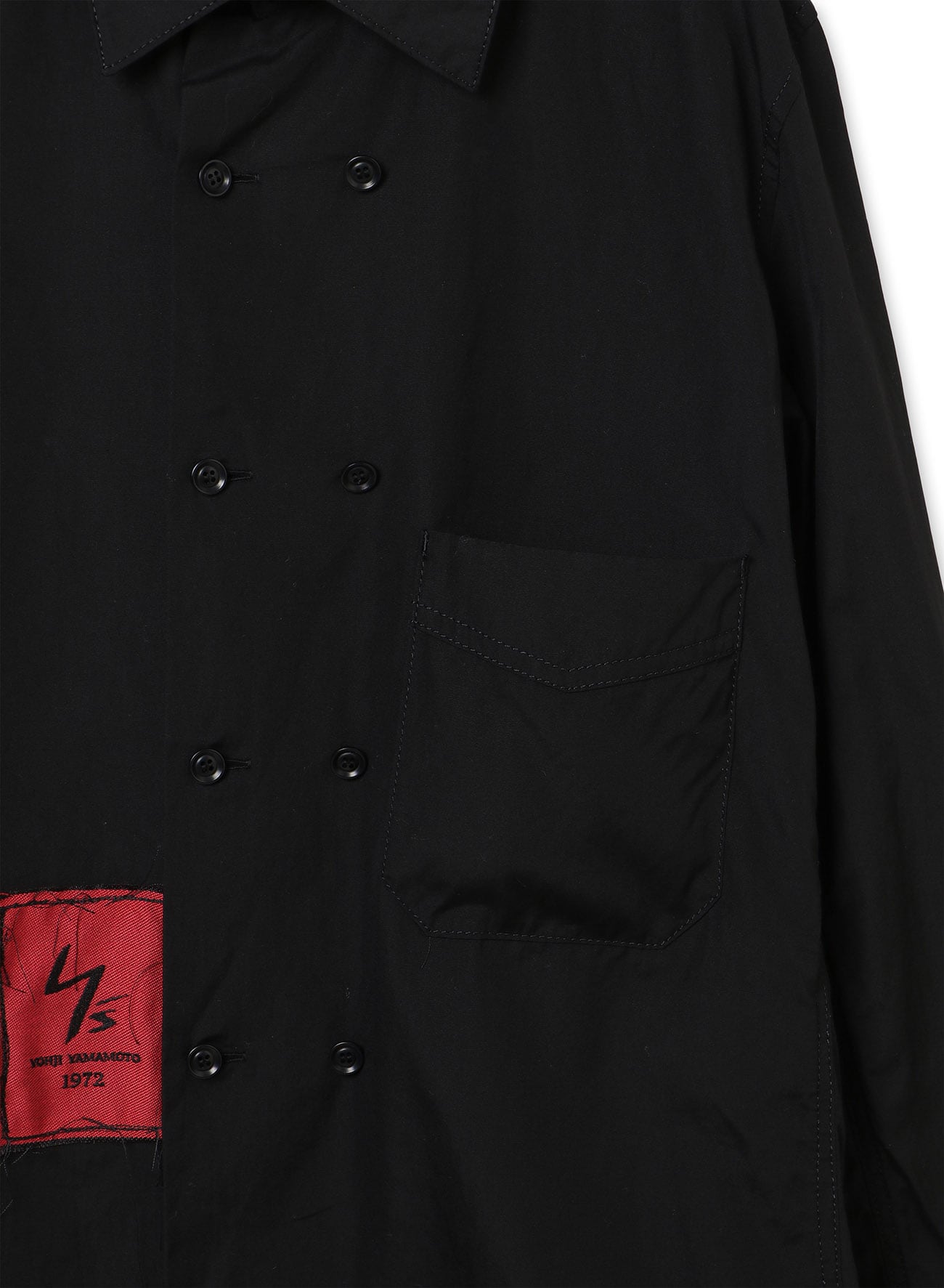 [Y's1972] LOGO PATCH BROAD FRONT DOUBLE SHIRT