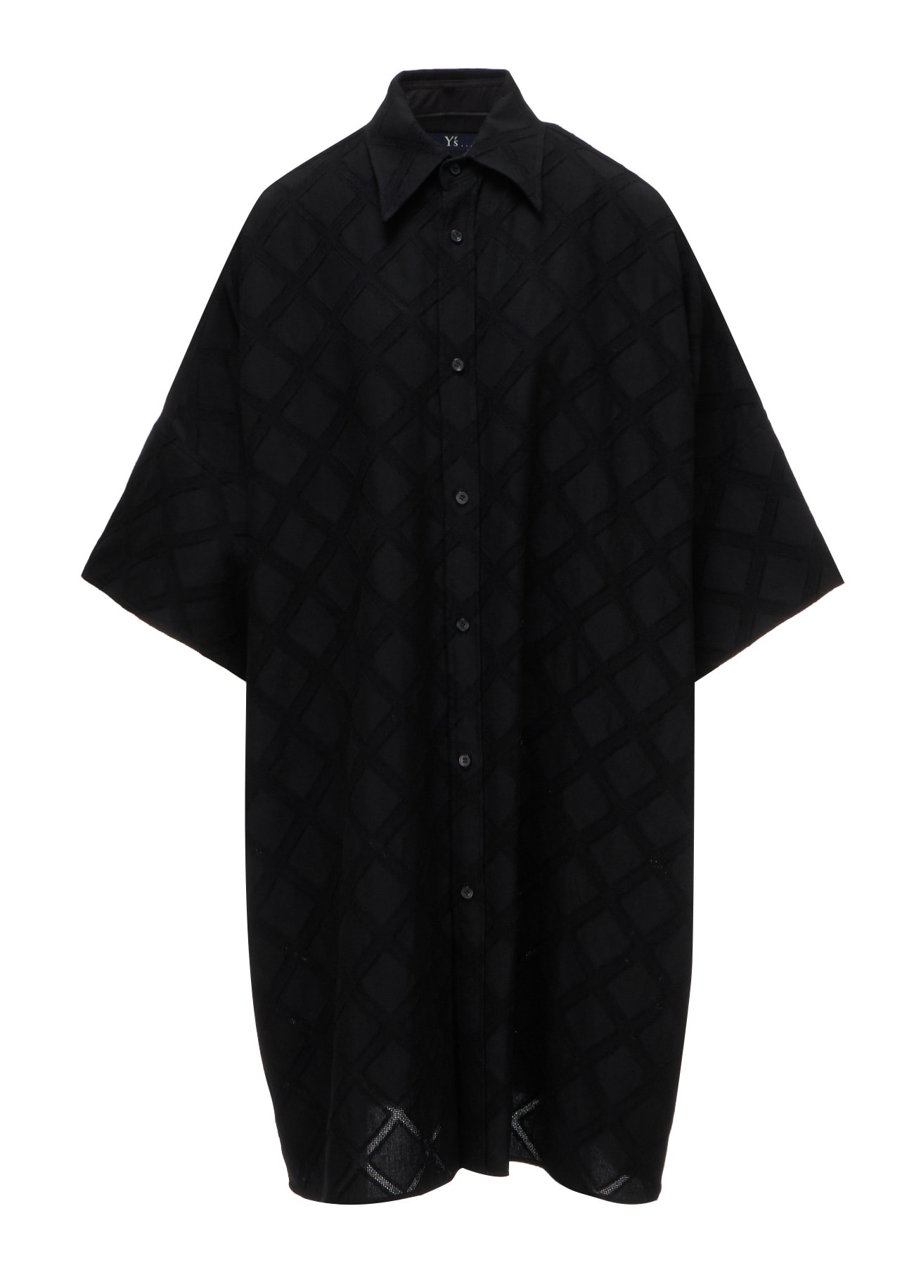 PLAID JACQUARD OVERSIZED BLOUSE