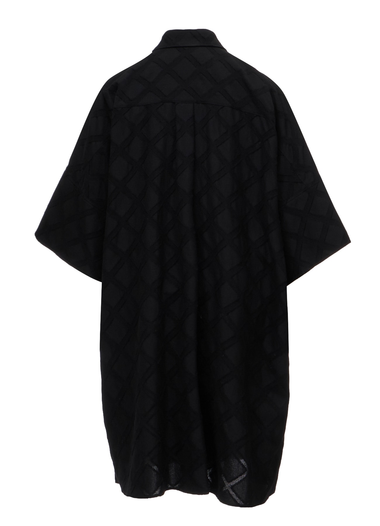 PLAID JACQUARD OVERSIZED BLOUSE