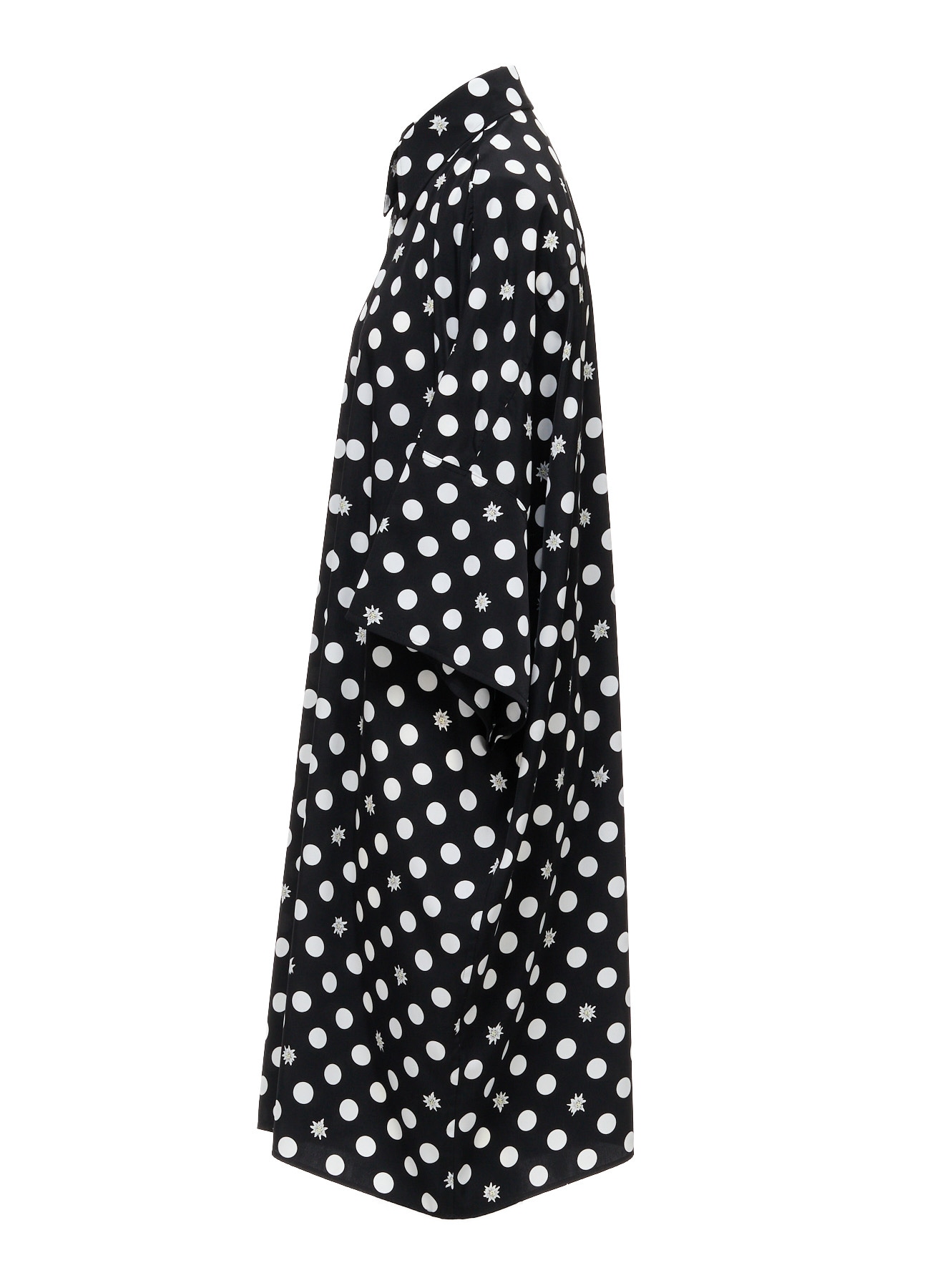 DOT FLOWER PRINT OVERSIZED BLOUSE