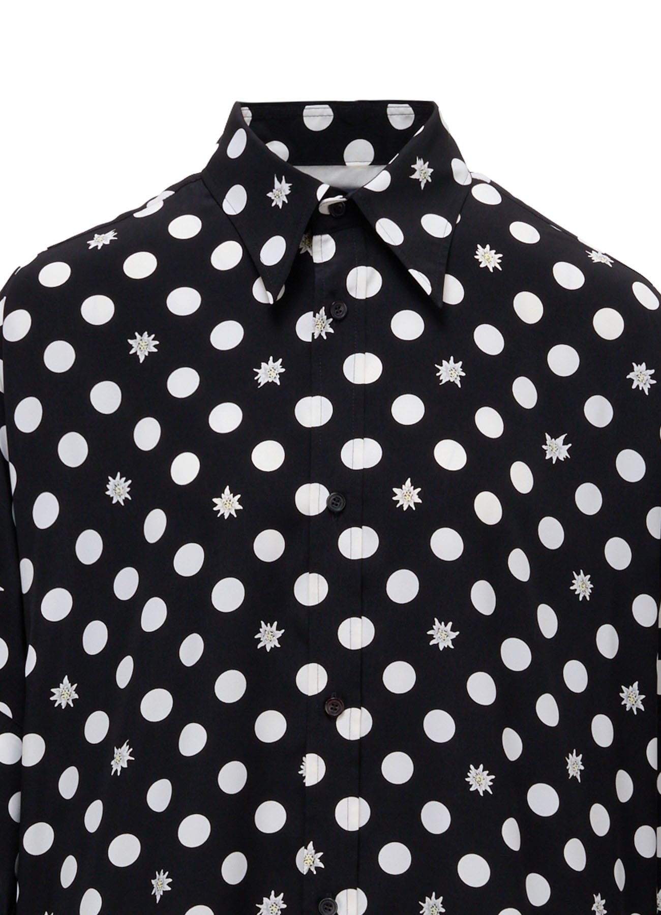 DOT FLOWER PRINT OVERSIZED BLOUSE