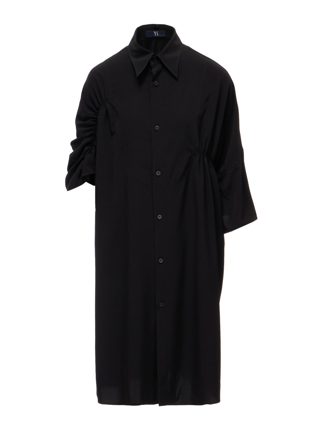 TA/PE SUPER VIYON TUSSER GATHERED OVERSIZED BLOUSE