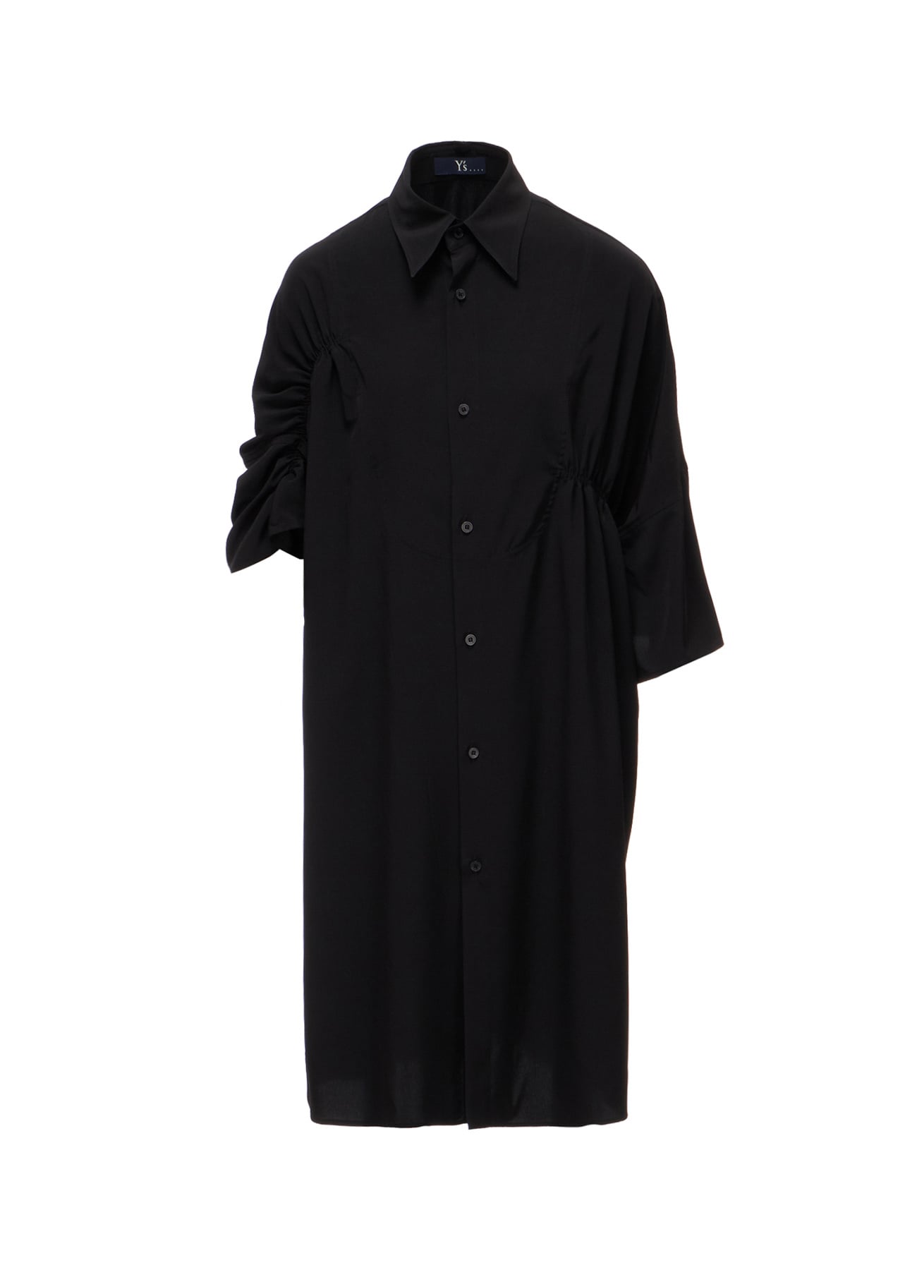 TA/PE SUPER VIYON TUSSER GATHERED OVERSIZED BLOUSE