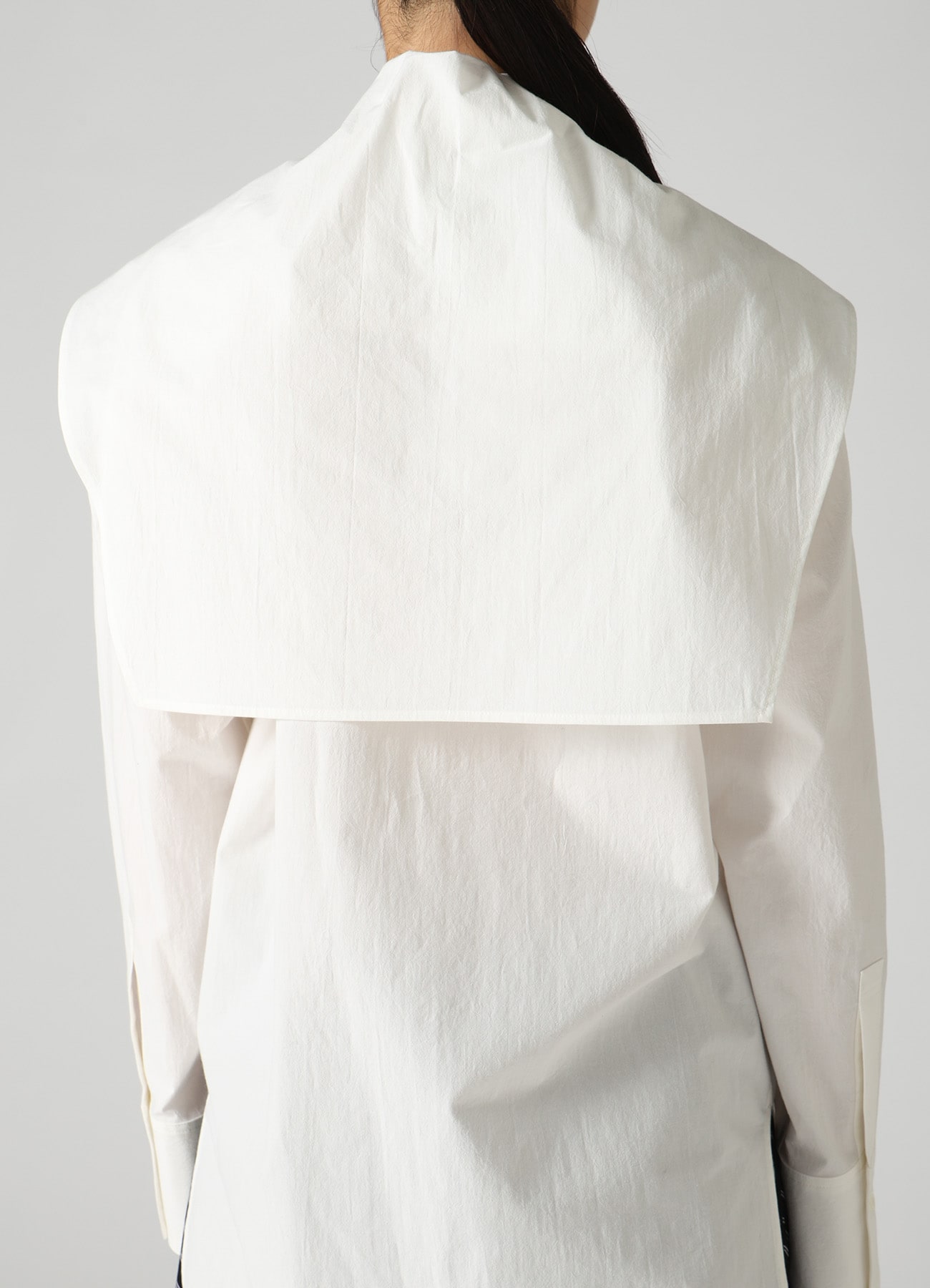 HARD-TWIST DOWNPROOF BIG COLLAR BLOUSE