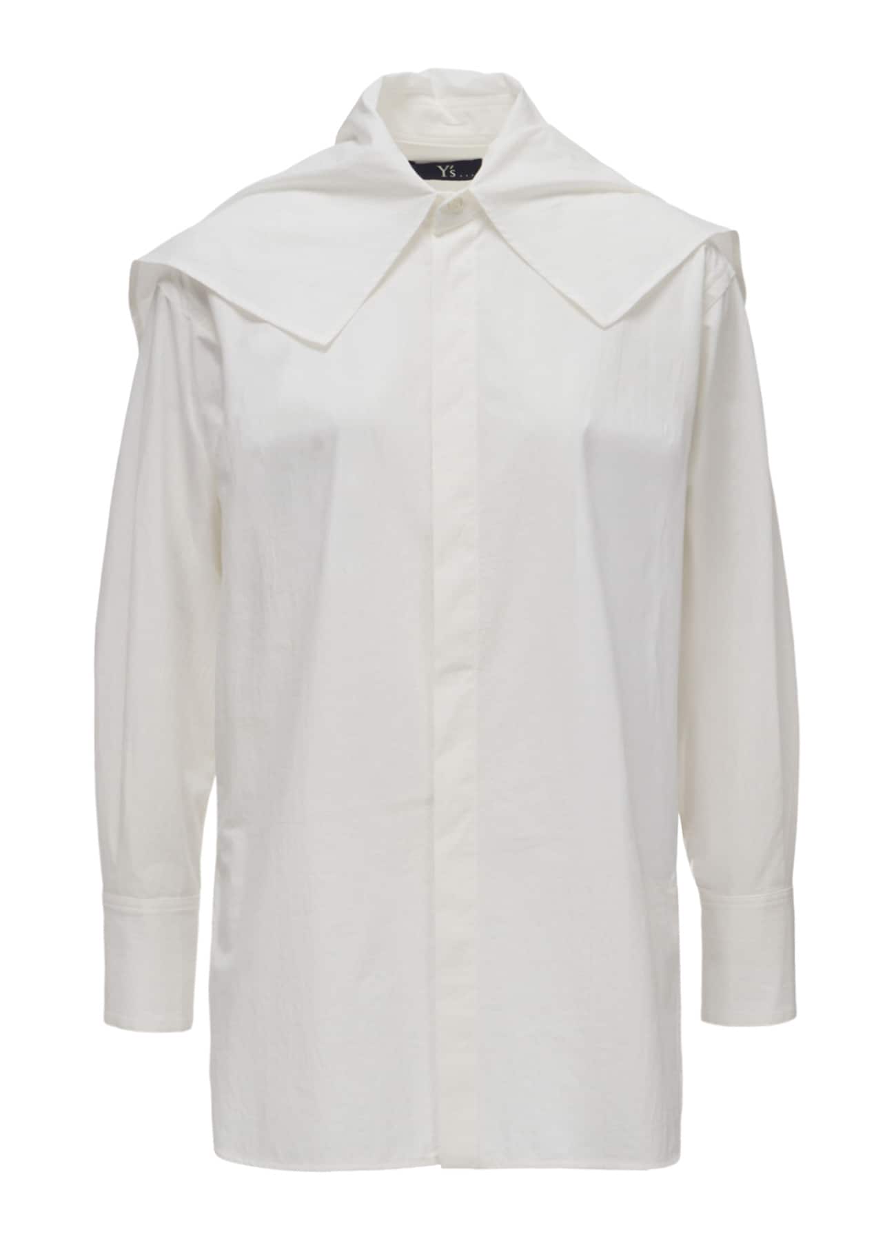 HARD-TWIST DOWNPROOF BIG COLLAR BLOUSE