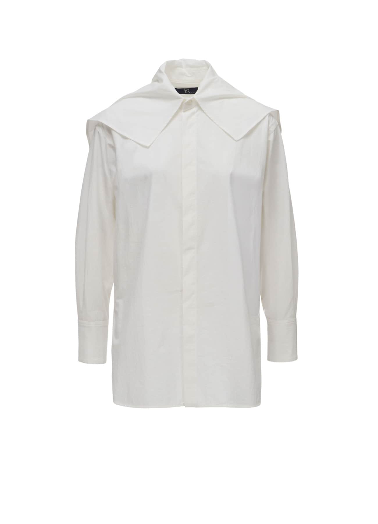 HARD-TWIST DOWNPROOF BIG COLLAR BLOUSE