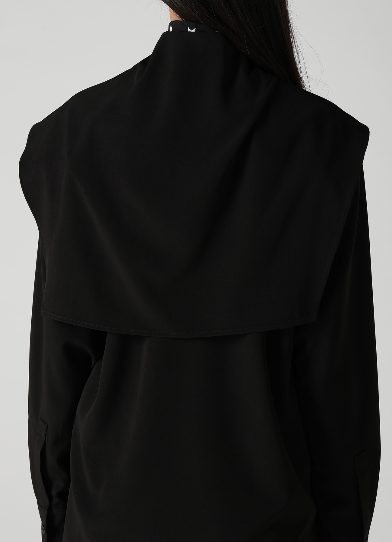 TA/PE SUPER VIYON TUSSER LARGE COLLAR BLOUSE