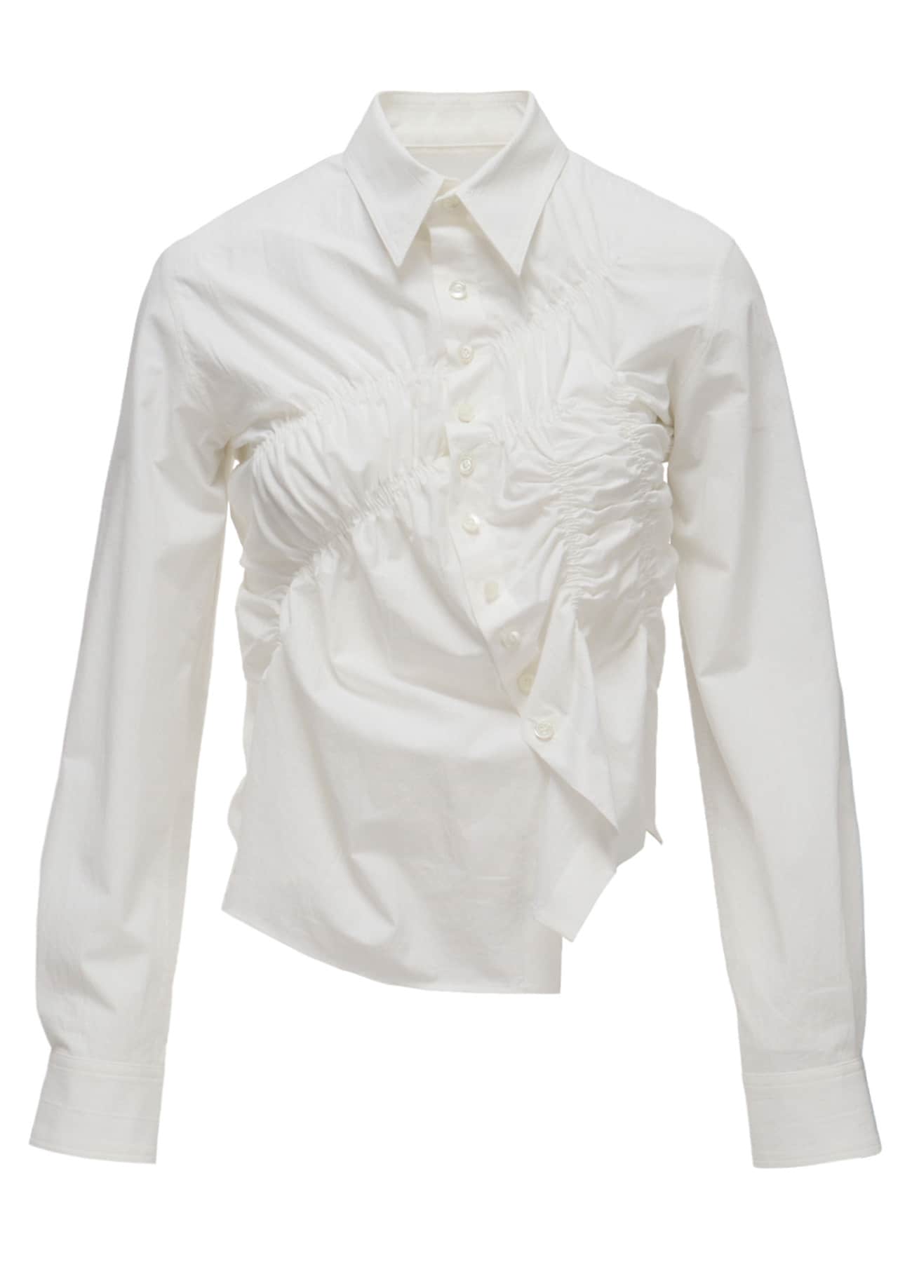 HARD-TWIST DOWNPROOF RANDOM GATHERED BLOUSE