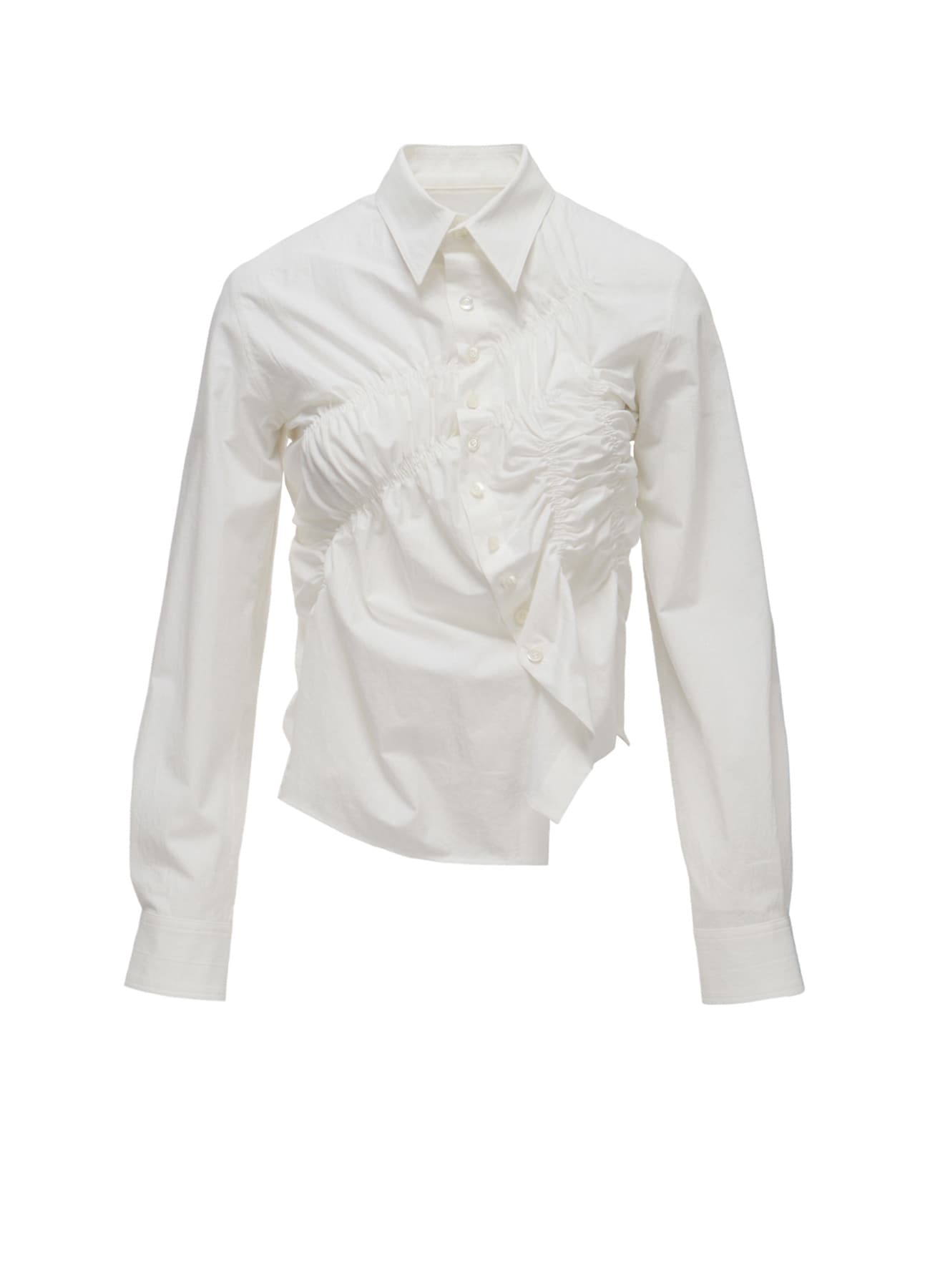 HARD-TWIST DOWNPROOF RANDOM GATHERED BLOUSE