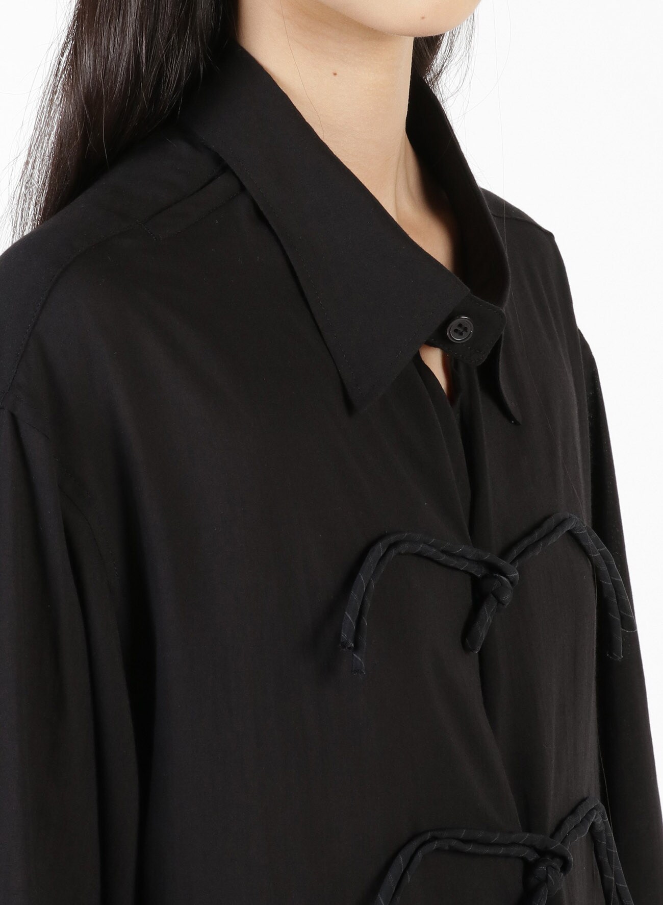 Y's BANG ON!No.142 Drape Chine button-shirts Cellulose lawn
